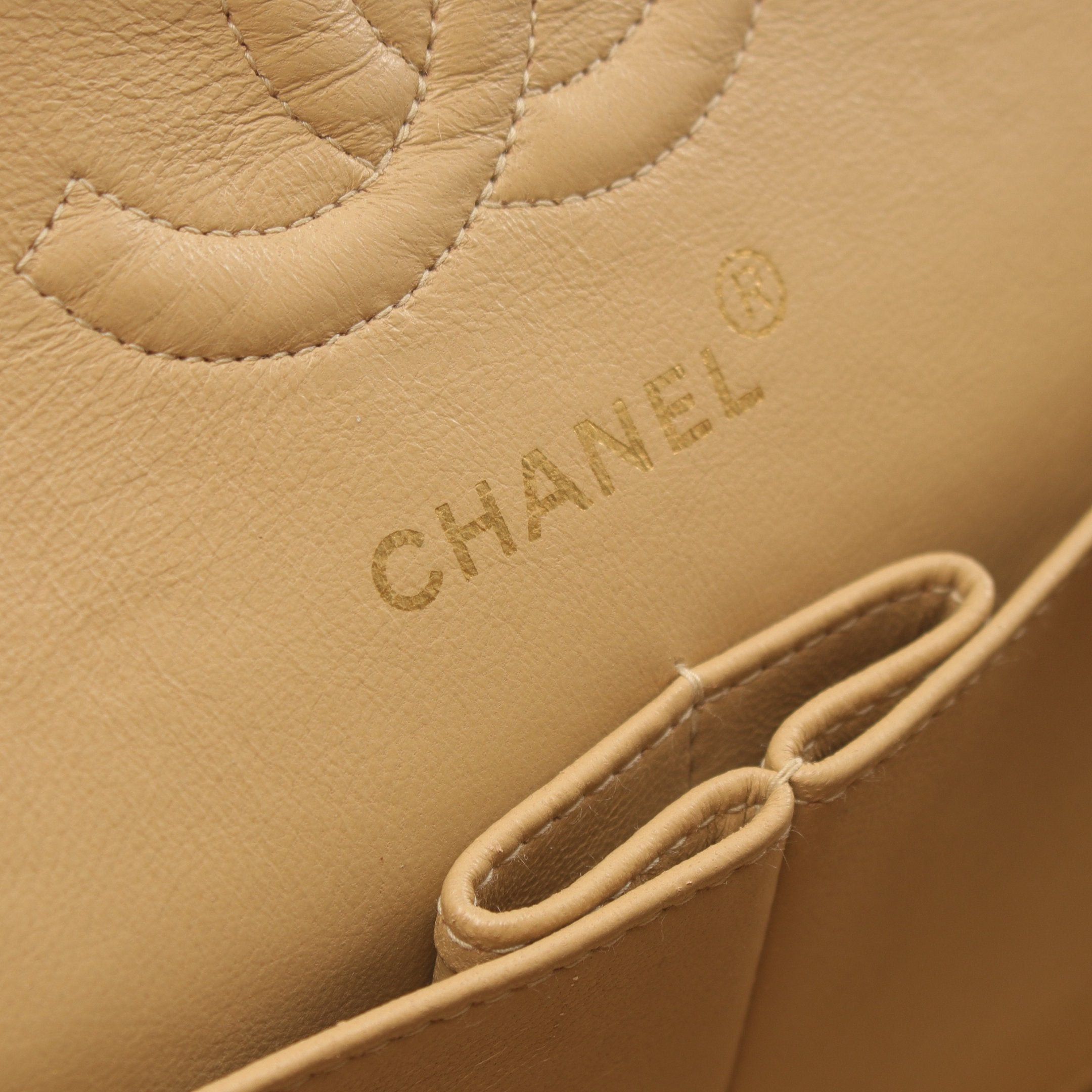 Chanel Chanel Matelasse Double Flap Chain Shoulder Bag Lambskin Beige Gold Hardware Size ONE SIZE - 4 Thumbnail