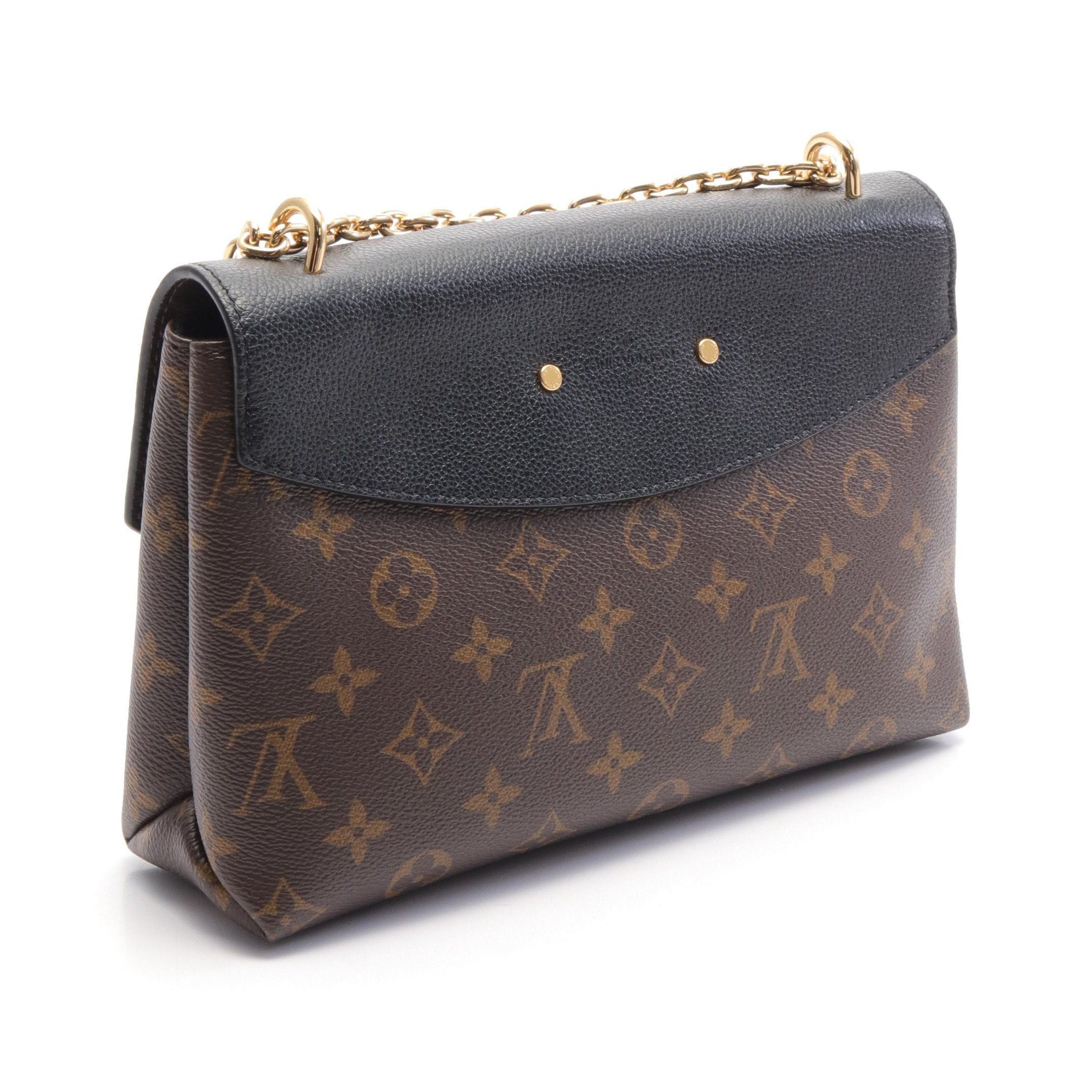 Louis Vuitton Louis Vuitton Sun Plasido Monogram Noir Chain Shoulder Bag Leather Brown Black Size ONE SIZE - 2 Thumbnail