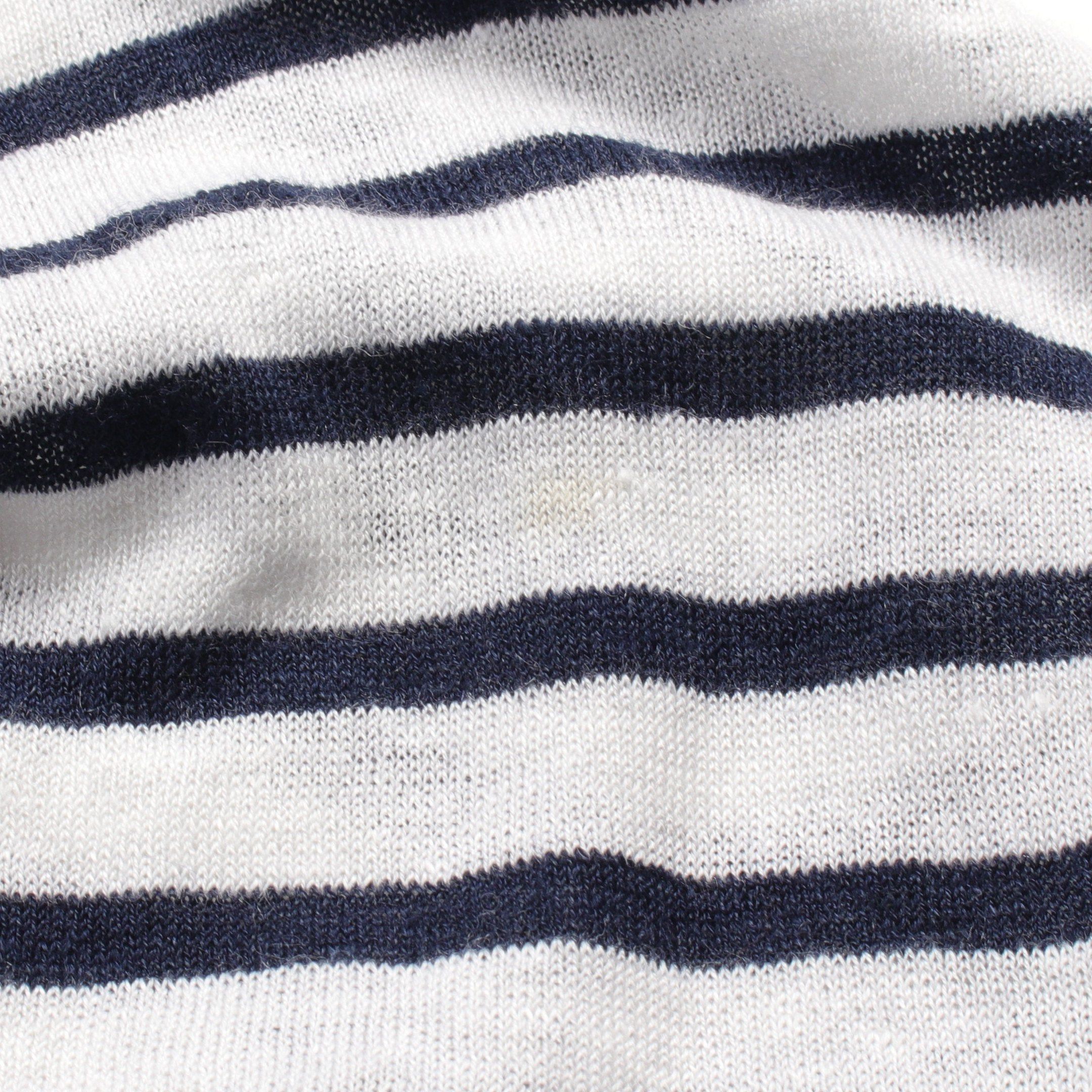 Dior Dior Cut And Sew Knit Short Sleeve Stripes Linen Cashmere Silk White Dark Navy Size ONE SIZE - 6 Thumbnail