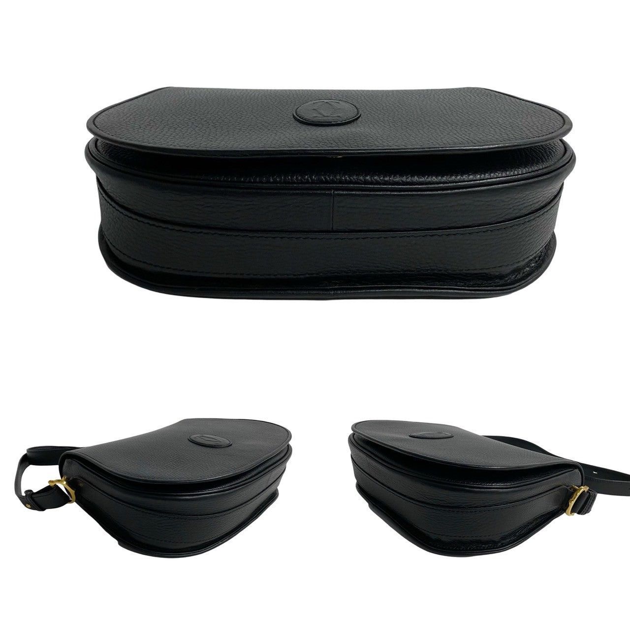 Cartier Cartier Shoulder Bag Black Leather Size ONE SIZE - 6 Thumbnail