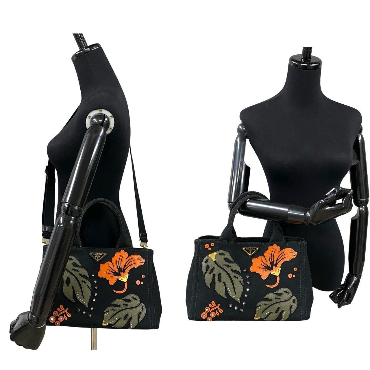Prada Prada Shoulder Bag Black Leather Size ONE SIZE - 2 Thumbnail