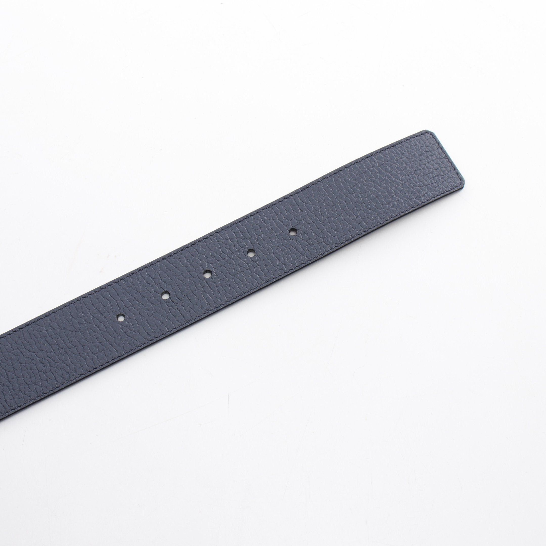 Louis Vuitton Louis Vuitton Lv Initial 40Mm Reversible Belt Taurillon Leather Navy Gray Size ONE SIZE - 3 Thumbnail