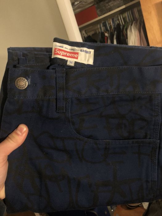 Supreme Supreme X Comme Des Garcons Shirt Painter Pants | Grailed