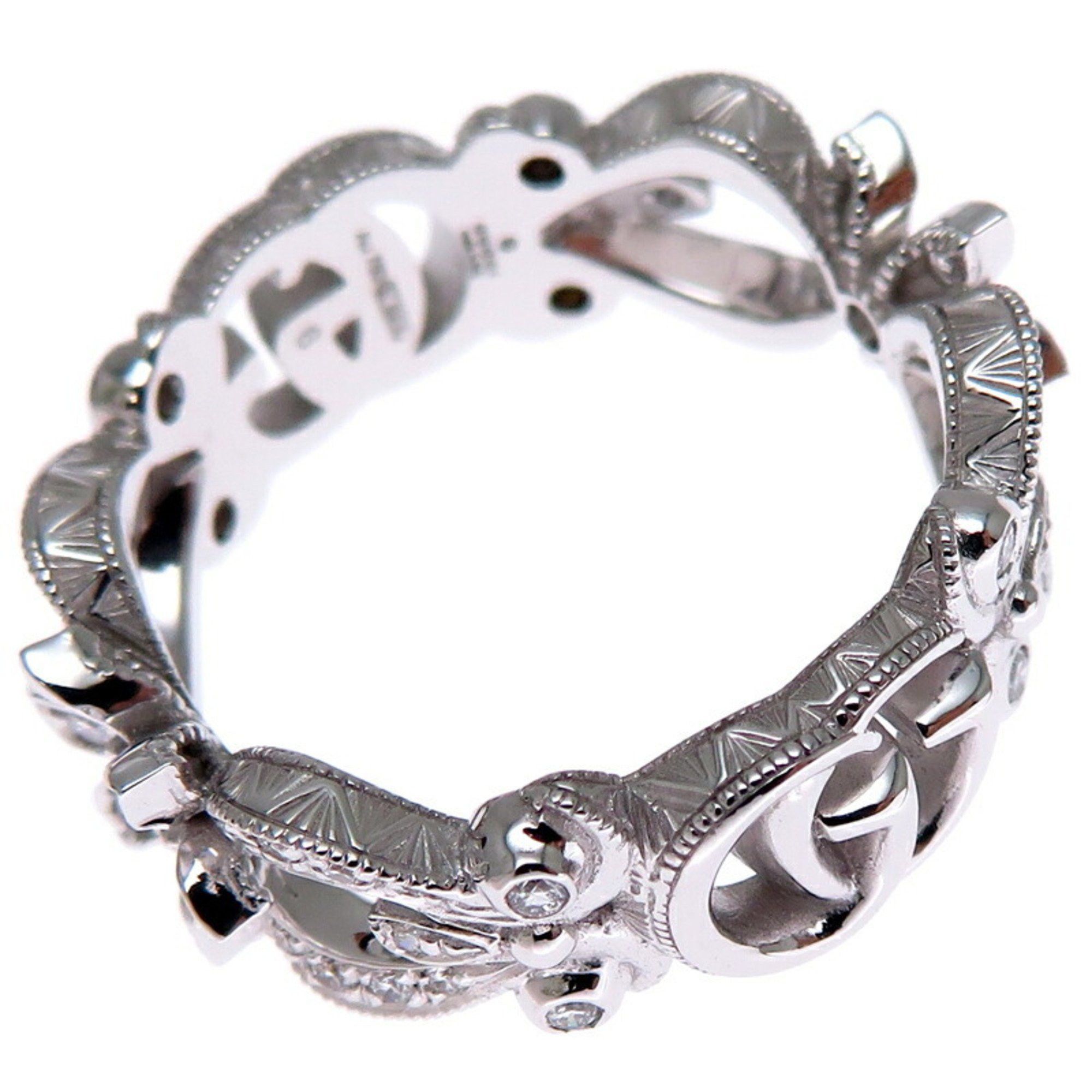 Gucci Gucci Flora Diamond Women's Ring, 750 White Gold, Size 6 Size ONE SIZE - 2 Thumbnail