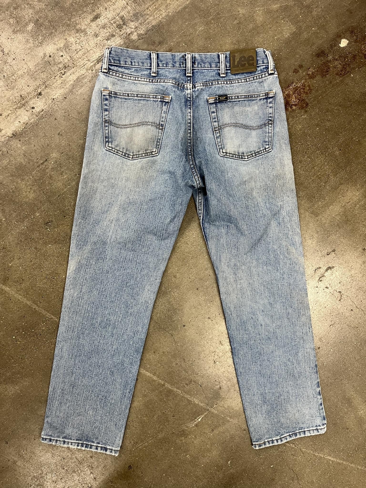 Vintage 1990's Lee Regular Fit Faded Wash Jeans Size US 34 / EU 50 - 4 Thumbnail