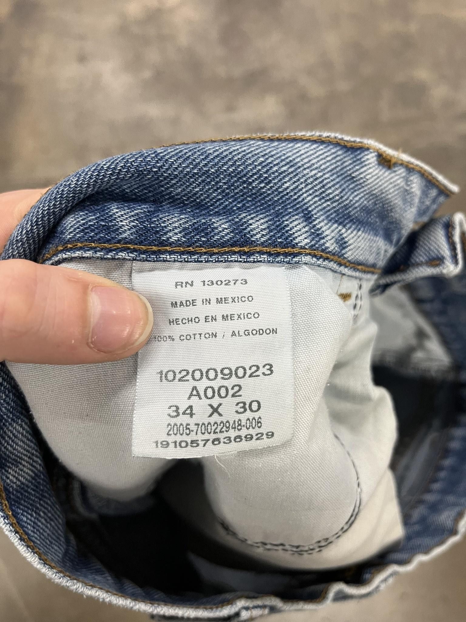 Vintage 1990's Lee Regular Fit Faded Wash Jeans Size US 34 / EU 50 - 3 Thumbnail