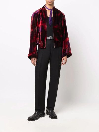 Saint Laurent Paris Velvet Teddy Jacket Jungkook Burgundy Size US M / EU 48-50 / 2 - 2 Thumbnail