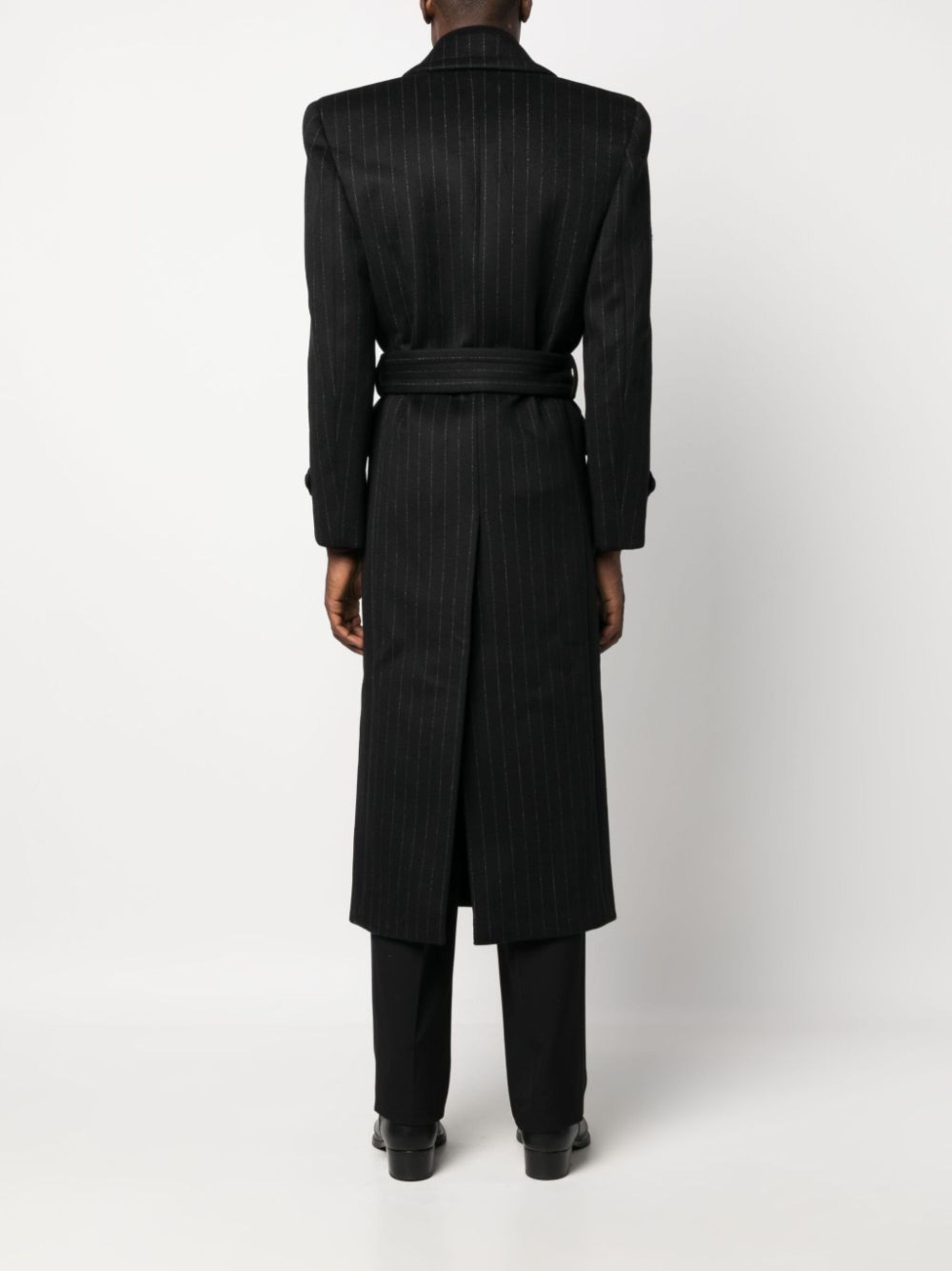Saint Laurent Paris oversized coat in pinstriped wool Size US XL / EU 56 / 4 - 4 Thumbnail