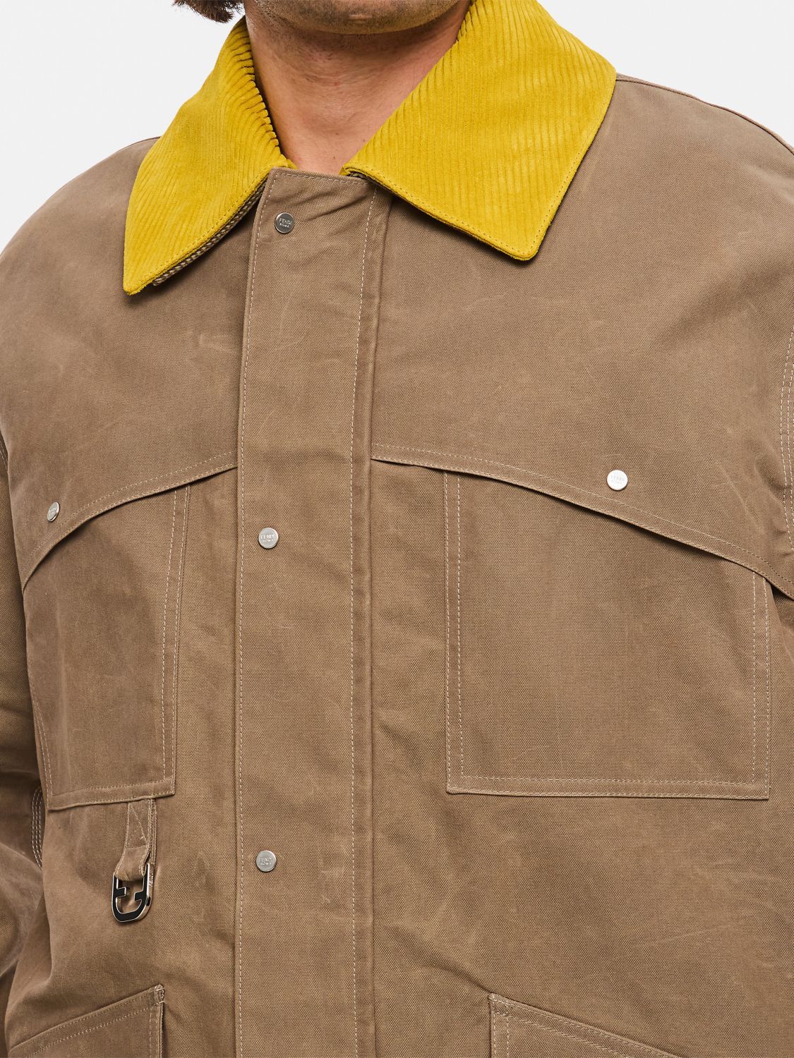 Fendi Fendi Jacket Men Beige Size US S / EU 44-46 / 1 - 4 Thumbnail