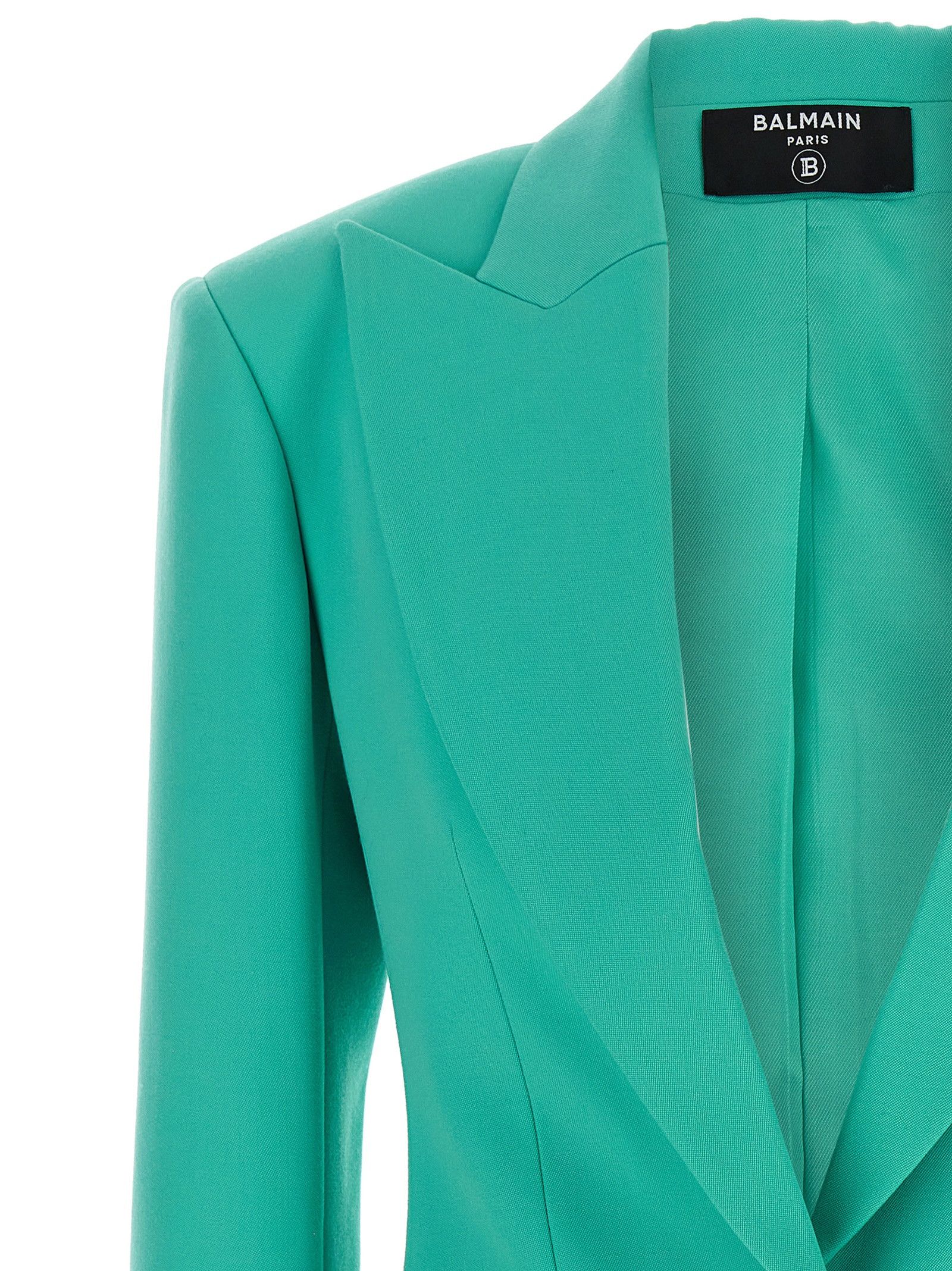 Balmain Logo Button Double-Breasted Blazer Size S / US 4 / IT 40 - 3 Thumbnail