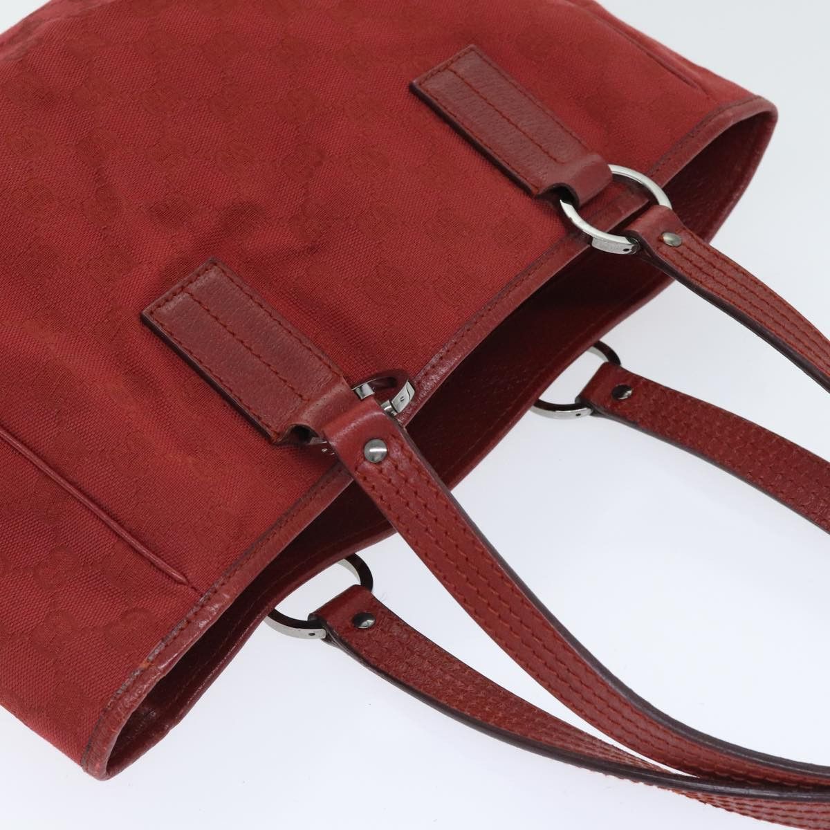 Gucci Mini C Red Canvas Tote Bag (Pre-Owned) Size ONE SIZE - 5 Thumbnail