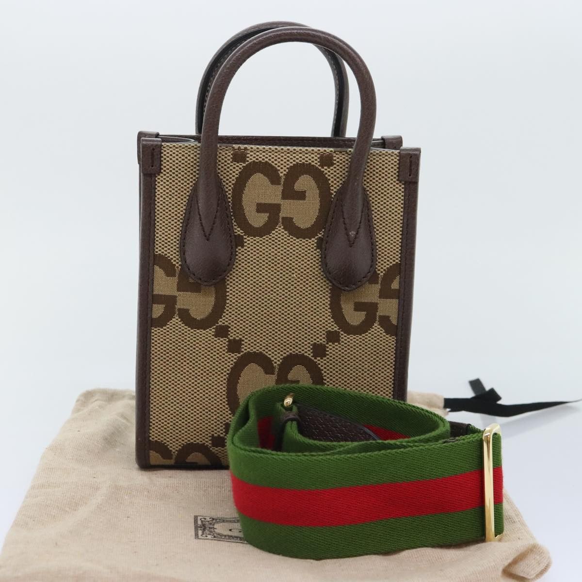Gucci Beige Canvas Handbag (Pre-Owned) Size ONE SIZE - 12 Thumbnail