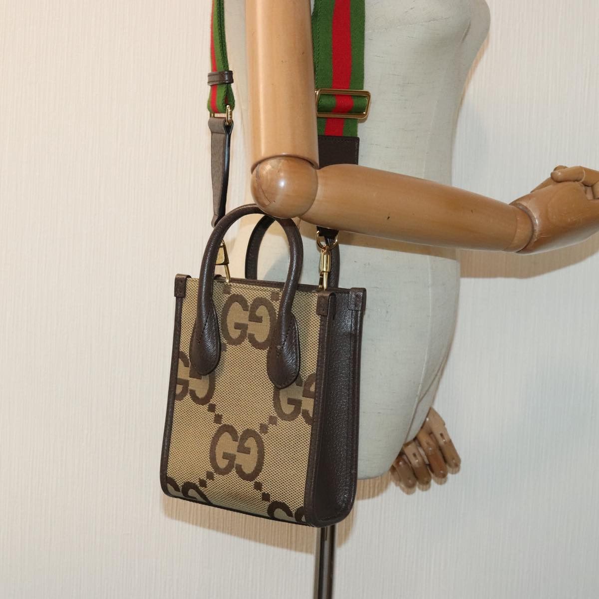 Gucci Beige Canvas Handbag (Pre-Owned) Size ONE SIZE - 15 Thumbnail