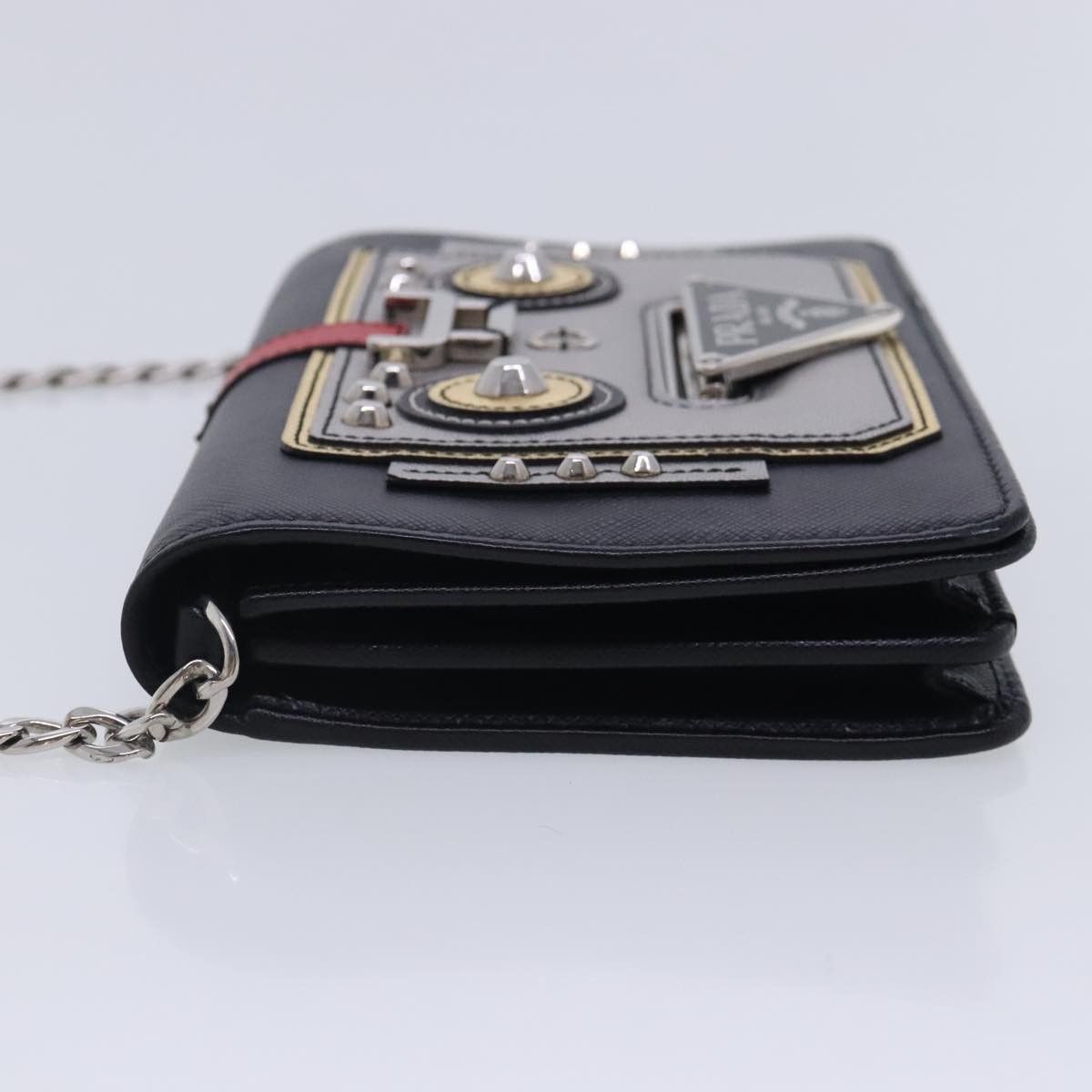 Prada Robot Black Leather Shoulder Bag (Pre-Owned) Size ONE SIZE - 3 Thumbnail