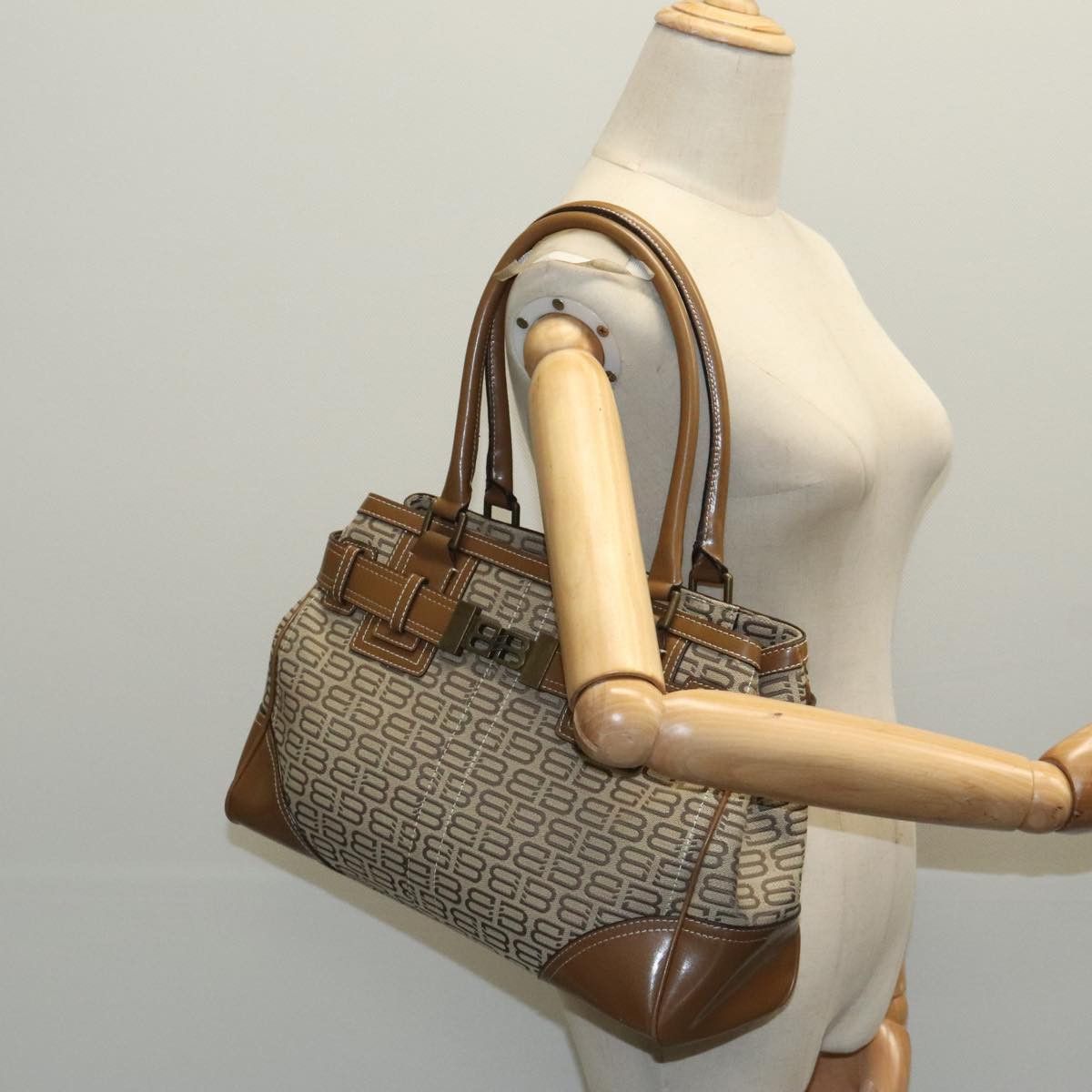 Balenciaga Bb Beige Canvas Handbag (Pre-Owned) Size ONE SIZE - 14 Thumbnail