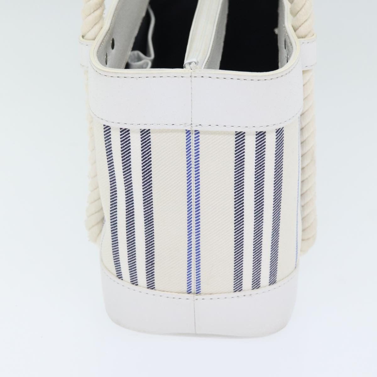 Burberry White Canvas Handbag (Pre-Owned) Size ONE SIZE - 3 Thumbnail