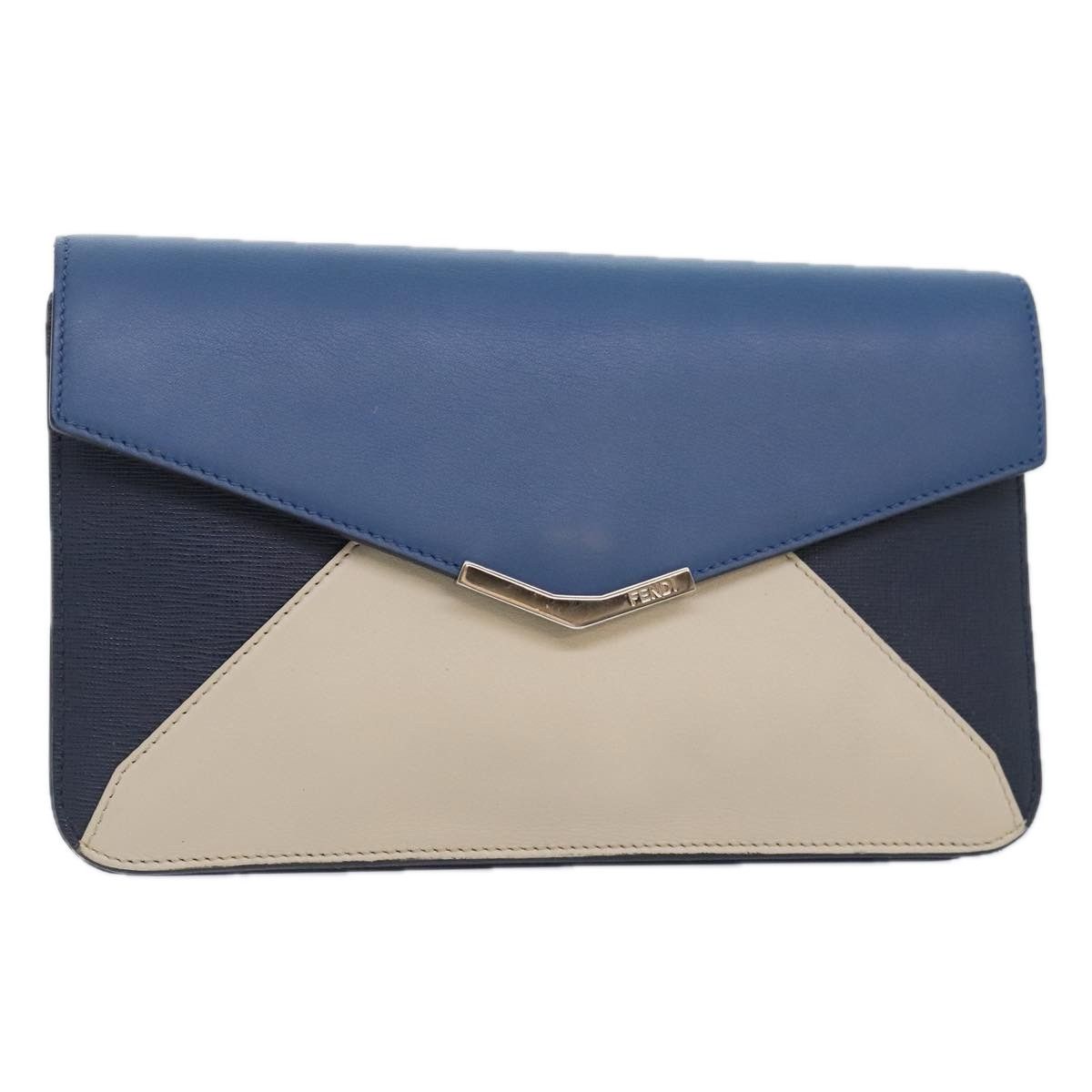 Fendi 2Jours Blue Leather Clutch Bag (Pre-Owned) Size ONE SIZE - 17 Thumbnail