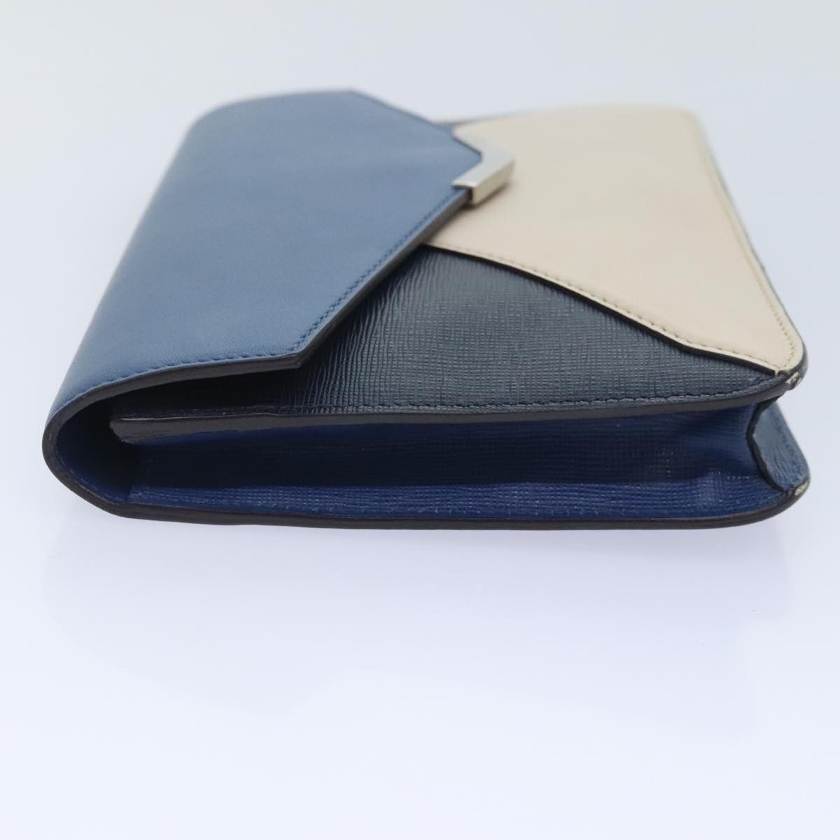 Fendi 2Jours Blue Leather Clutch Bag (Pre-Owned) Size ONE SIZE - 3 Thumbnail
