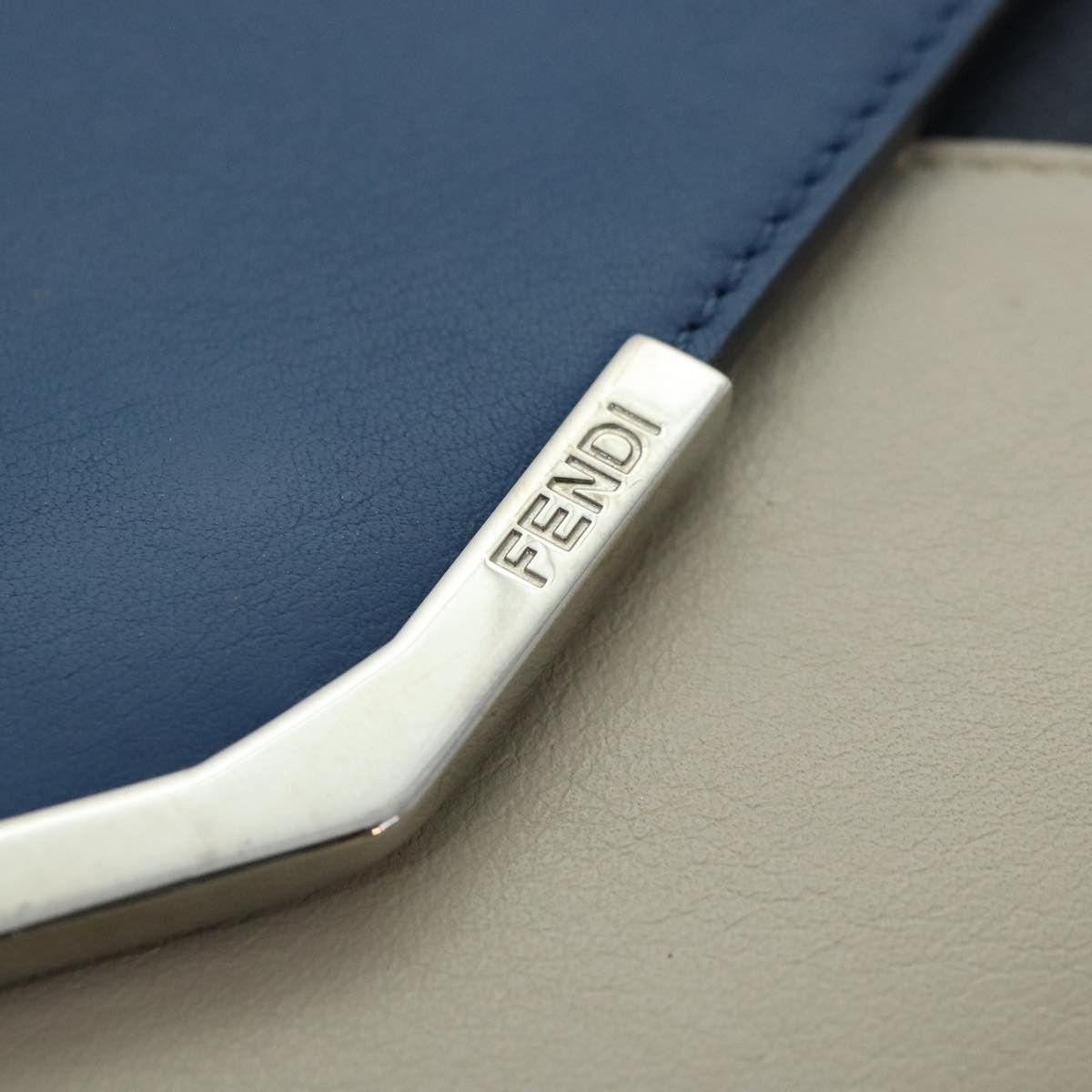Fendi 2Jours Blue Leather Clutch Bag (Pre-Owned) Size ONE SIZE - 9 Thumbnail