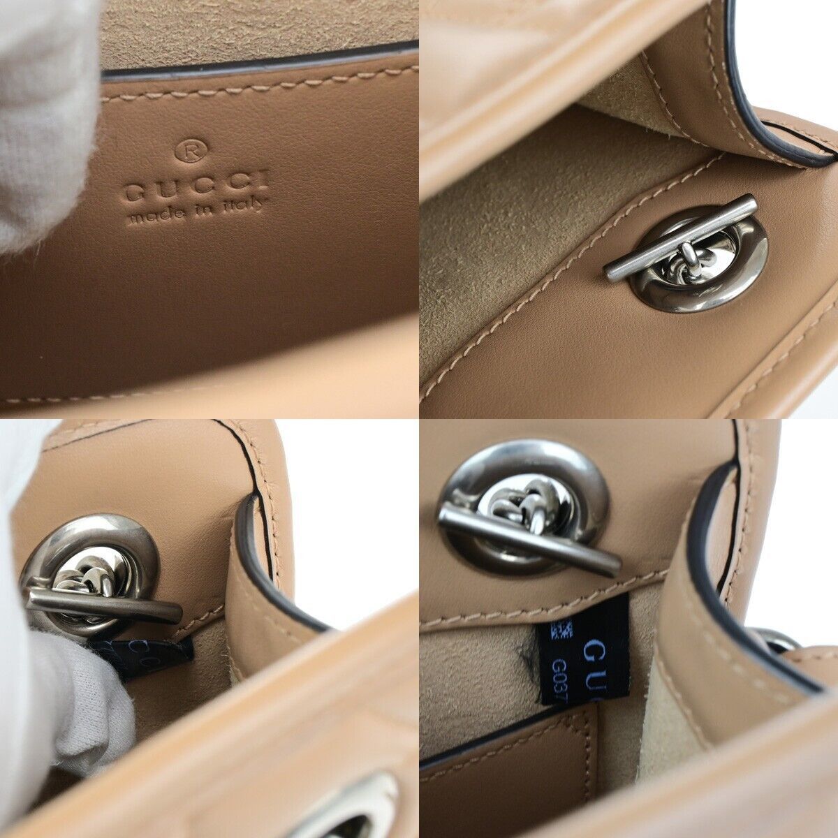 Gucci Marmont Beige Leather Handbag (Pre-Owned) Size ONE SIZE - 16 Thumbnail