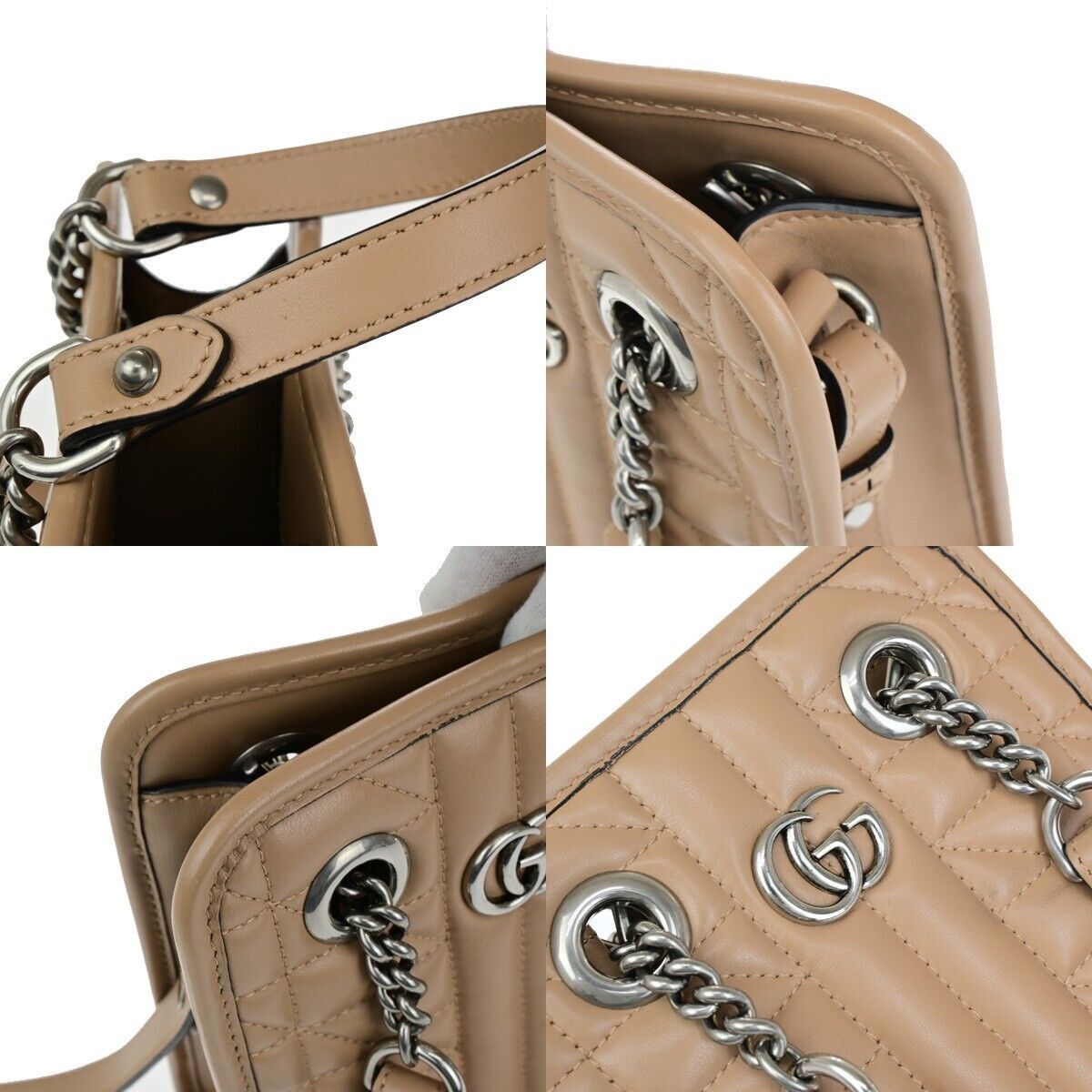 Gucci Marmont Beige Leather Handbag (Pre-Owned) Size ONE SIZE - 7 Thumbnail