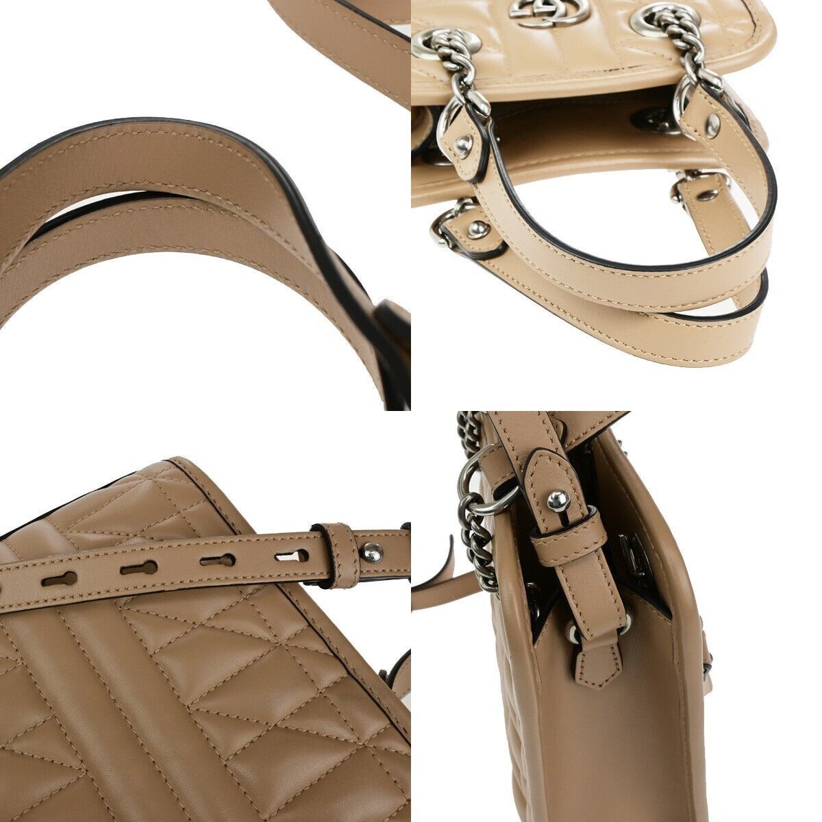 Gucci Marmont Beige Leather Handbag (Pre-Owned) Size ONE SIZE - 12 Thumbnail