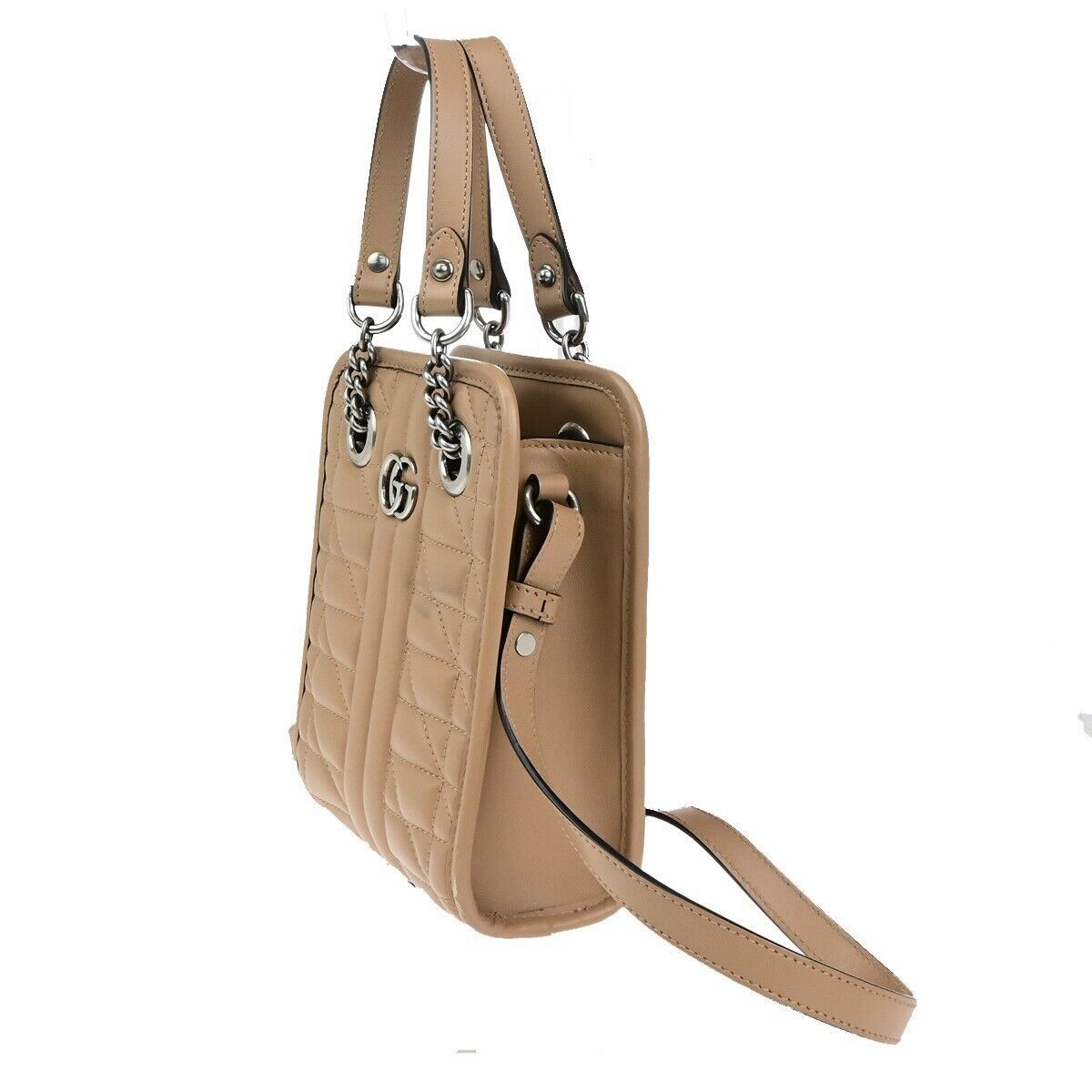 Gucci Marmont Beige Leather Handbag (Pre-Owned) Size ONE SIZE - 3 Thumbnail