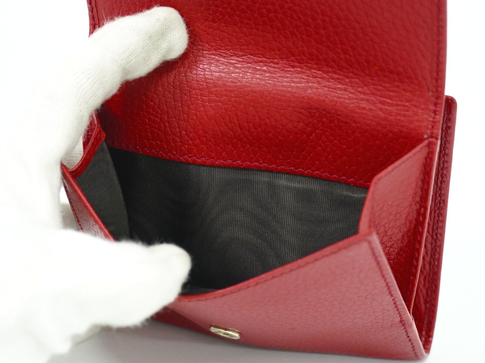 Gucci Interlocking Red Leather Wallet (Pre-Owned) Size ONE SIZE - 9 Thumbnail