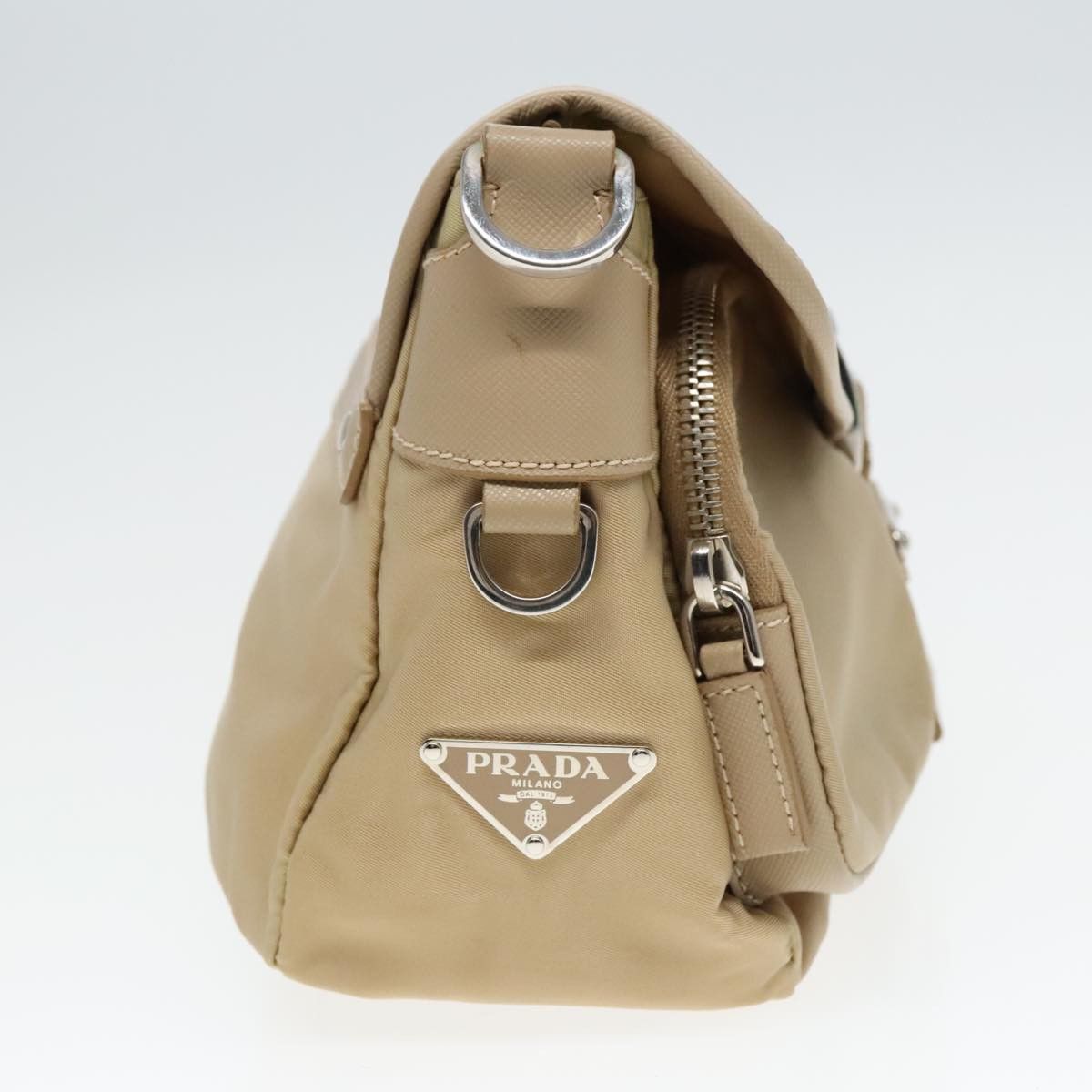 Prada Beige Synthetic Shoulder Bag (Pre-Owned) Size ONE SIZE - 3 Thumbnail