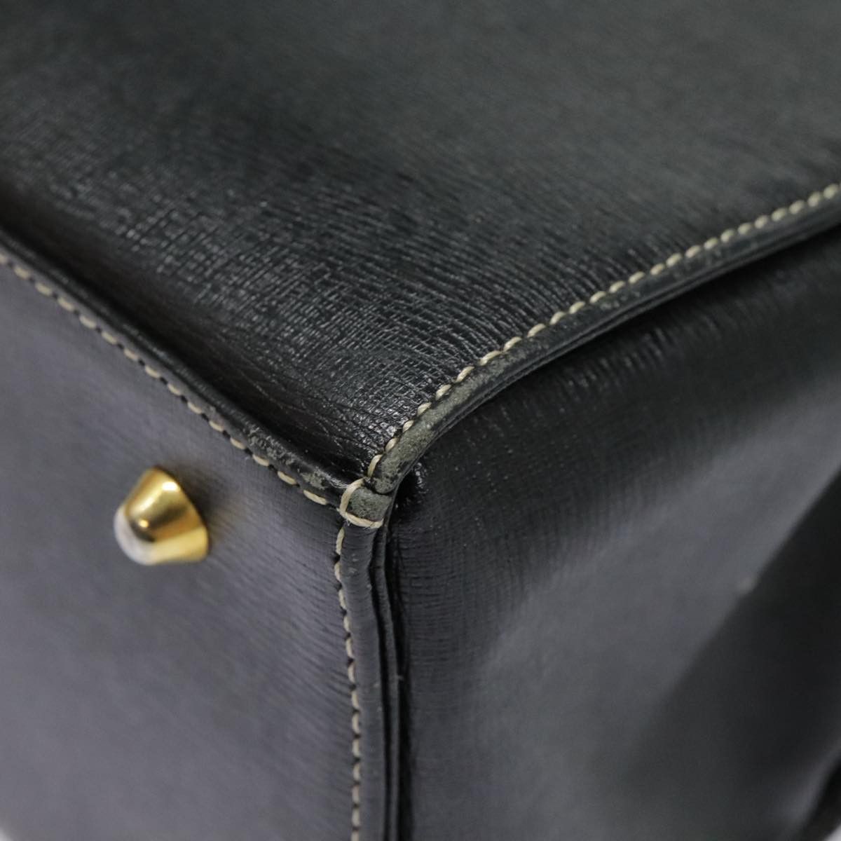 Burberry Black Leather Handbag (Pre-Owned) Size ONE SIZE - 8 Thumbnail
