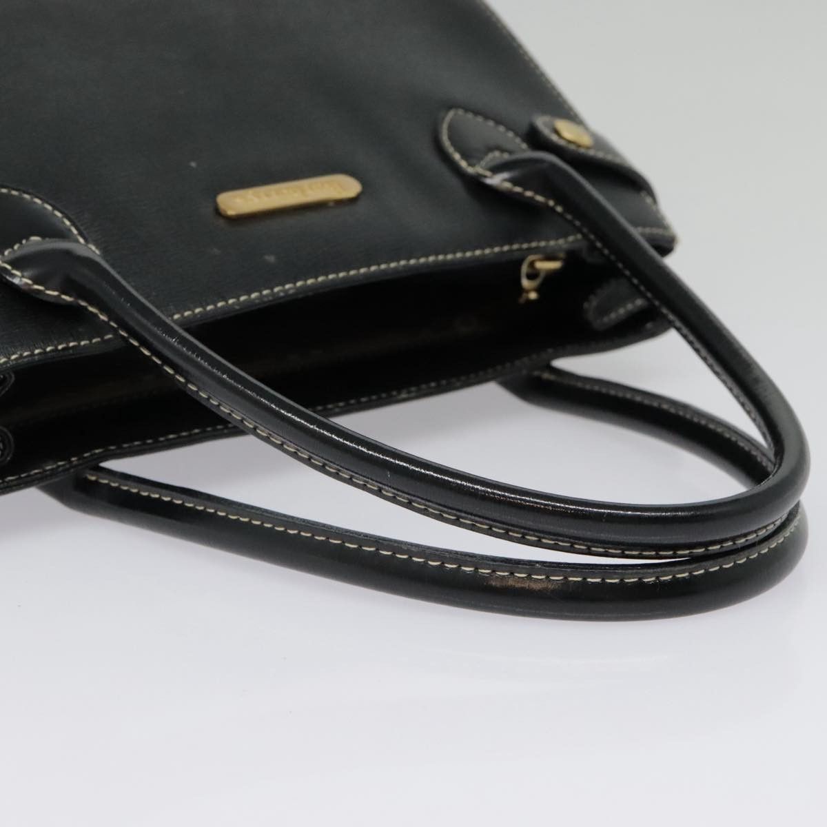 Burberry Black Leather Handbag (Pre-Owned) Size ONE SIZE - 5 Thumbnail