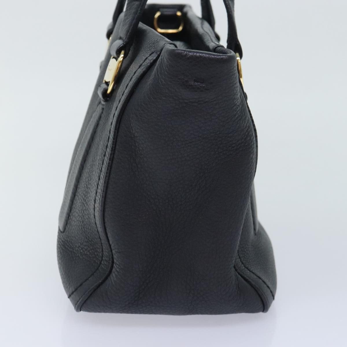 Salvatore Ferragamo Gancini Black Leather Handbag (Pre-Owned) Size ONE SIZE - 4 Thumbnail