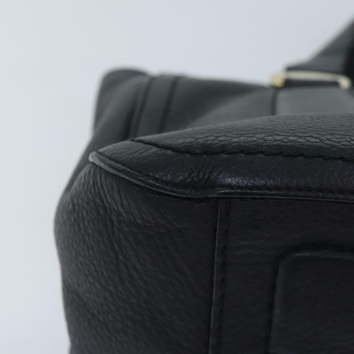 Salvatore Ferragamo Gancini Black Leather Handbag (Pre-Owned) Size ONE SIZE - 8 Thumbnail