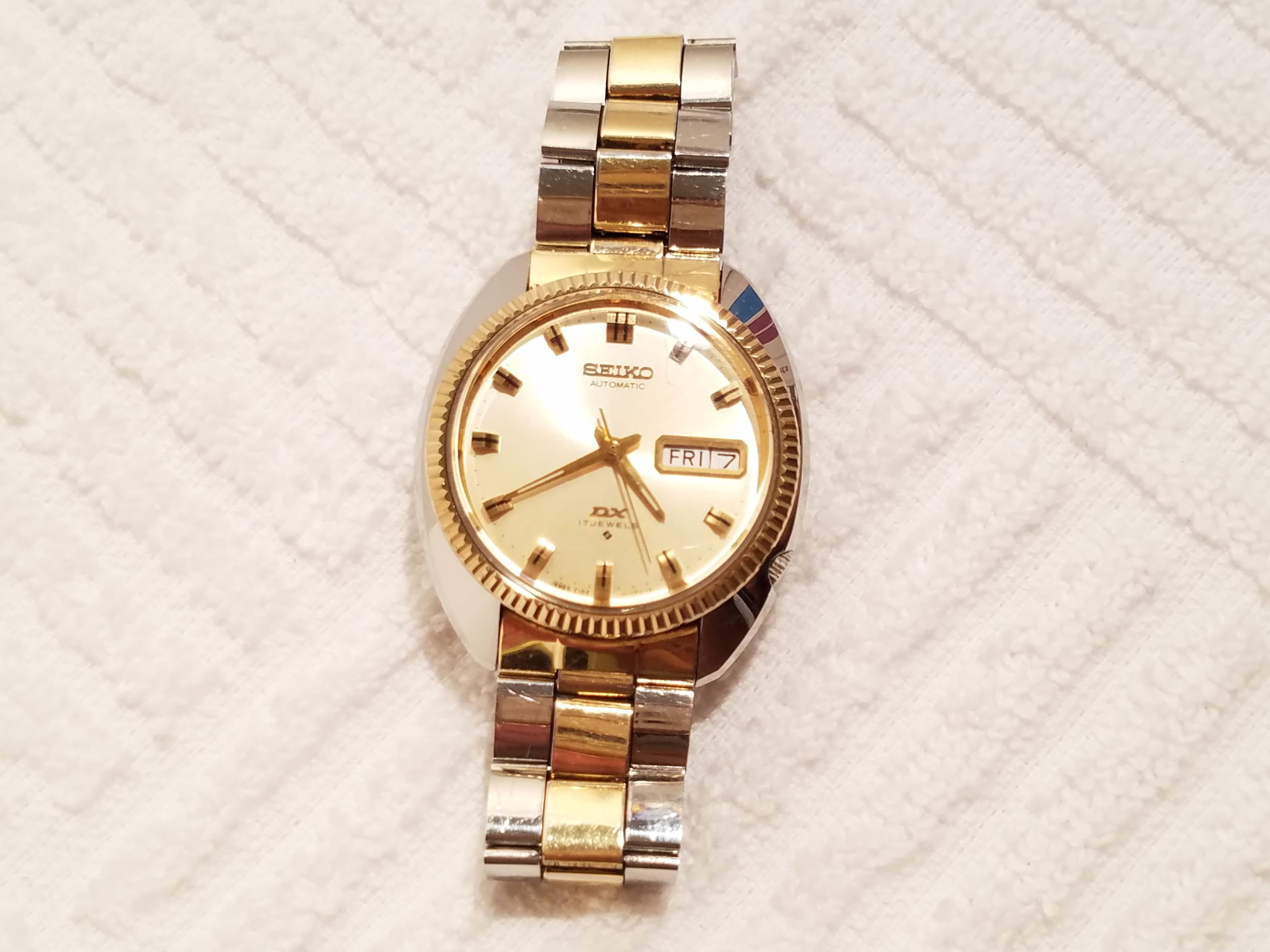 Seiko Vintage Seiko Automatic DX 17 Jewels Silver Gold Tone