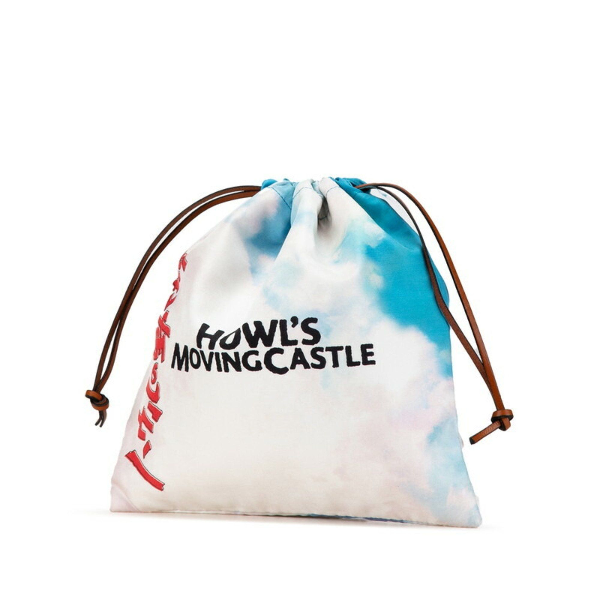 Loewe LOEWE Ghibli Collaboration Howl's Moving Castle Pouch Blue White Multicolor Canvas Leather Women's Size ONE SIZE - 2 Thumbnail