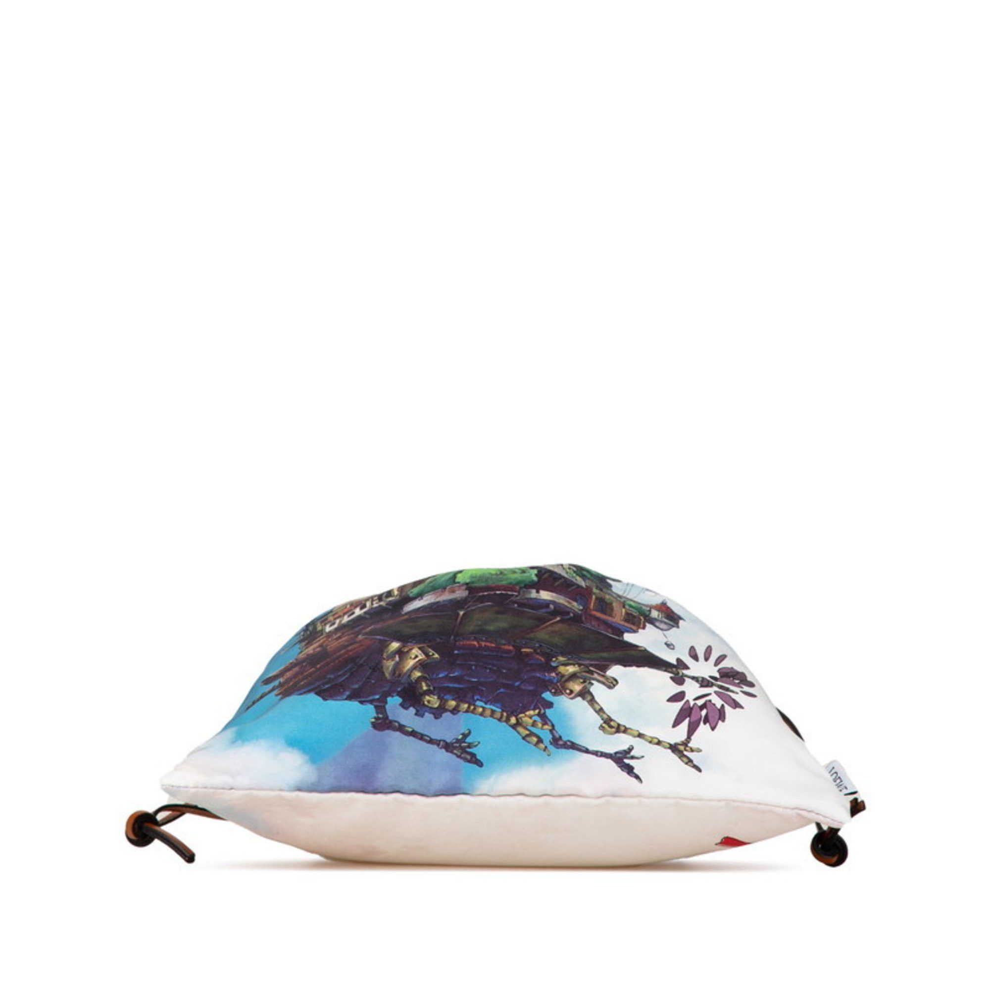 Loewe LOEWE Ghibli Collaboration Howl's Moving Castle Pouch Blue White Multicolor Canvas Leather Women's Size ONE SIZE - 3 Thumbnail
