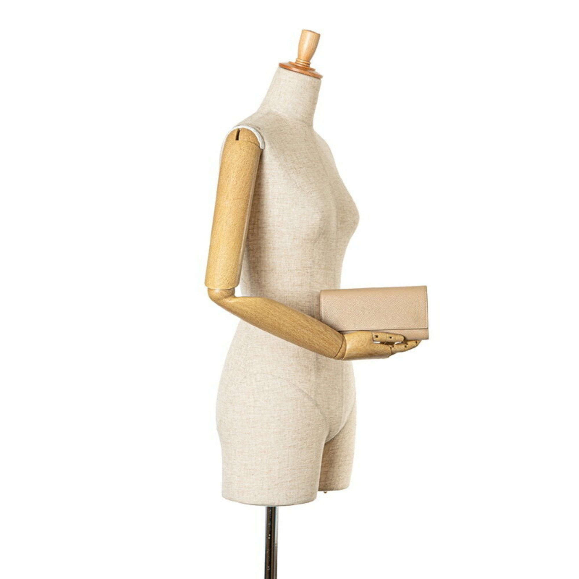 Celine Celine Large Flap Wallet Long 10B563 Beige Leather Women's CELINE Size ONE SIZE - 10 Thumbnail
