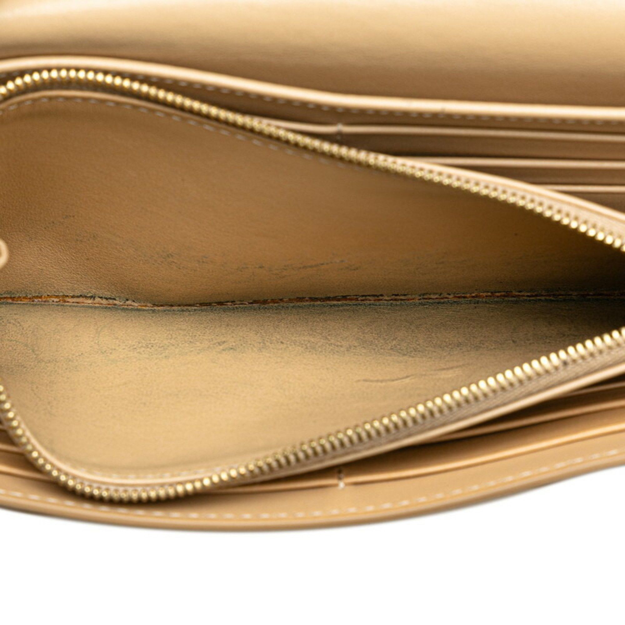 Celine Celine Large Flap Wallet Long 10B563 Beige Leather Women's CELINE Size ONE SIZE - 4 Thumbnail