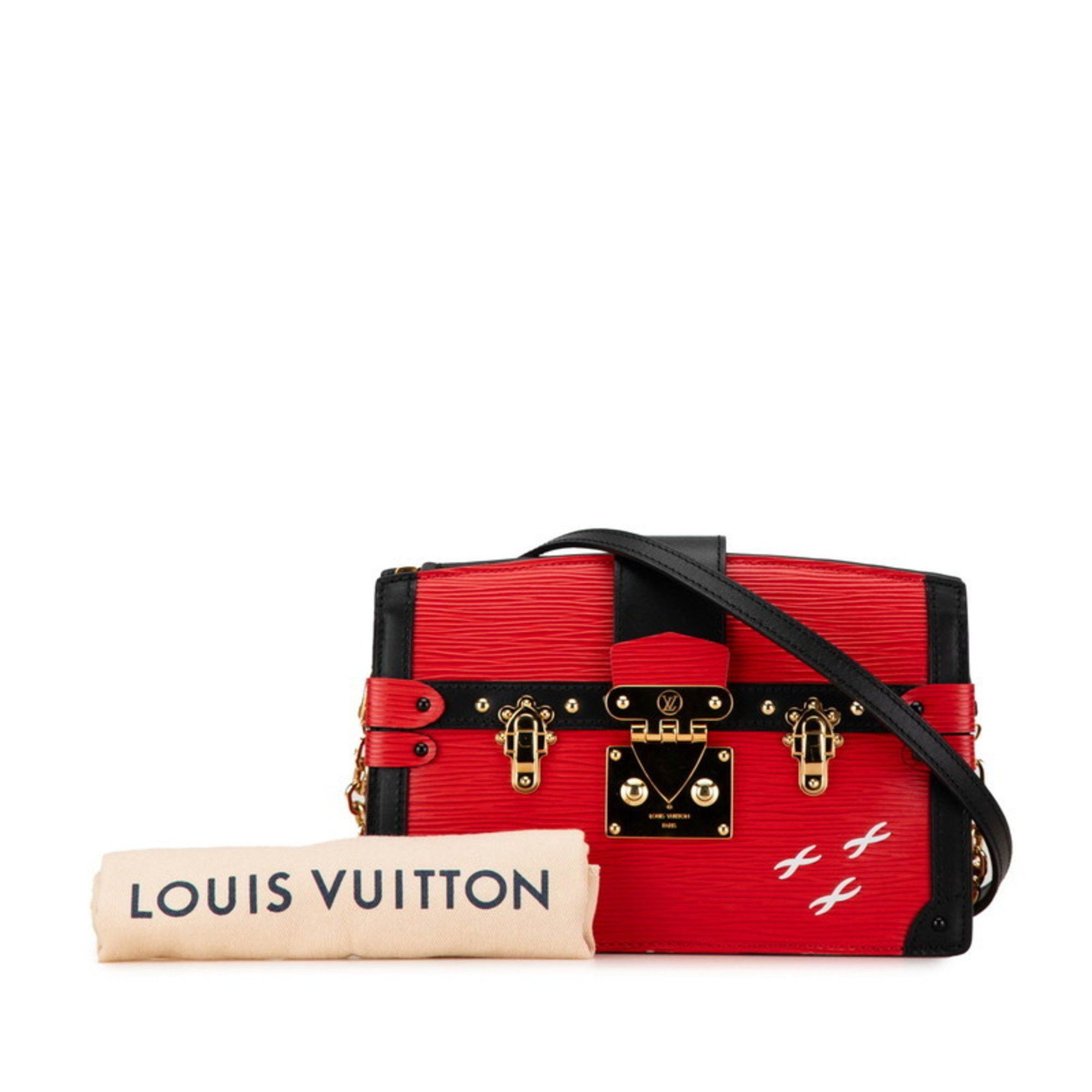 Louis Vuitton Louis Vuitton Epi Trunk Clutch Bag Shoulder M51697 Rouge Black Leather Women's LOUIS VUITTON Size ONE SIZE - 7 Thumbnail