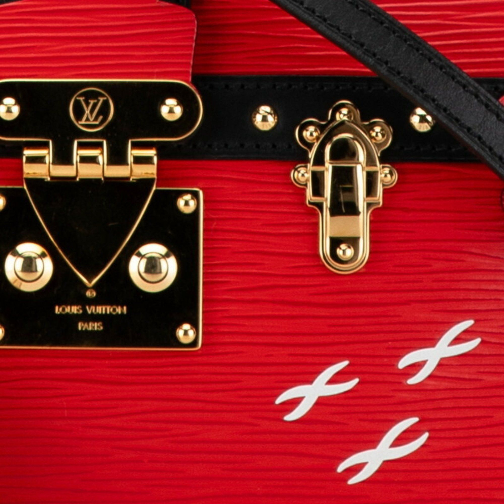Louis Vuitton Louis Vuitton Epi Trunk Clutch Bag Shoulder M51697 Rouge Black Leather Women's LOUIS VUITTON Size ONE SIZE - 4 Thumbnail