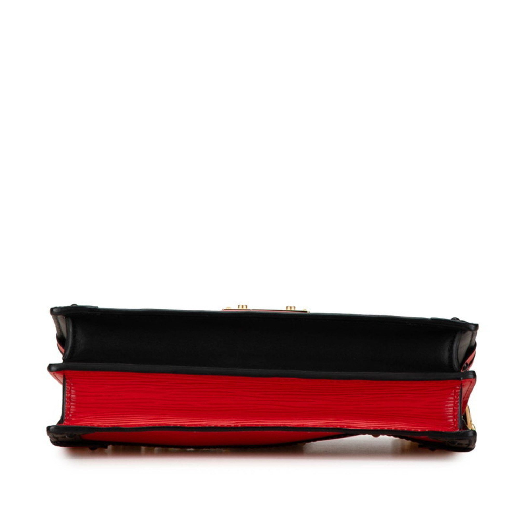 Louis Vuitton Louis Vuitton Epi Trunk Clutch Bag Shoulder M51697 Rouge Black Leather Women's LOUIS VUITTON Size ONE SIZE - 3 Thumbnail