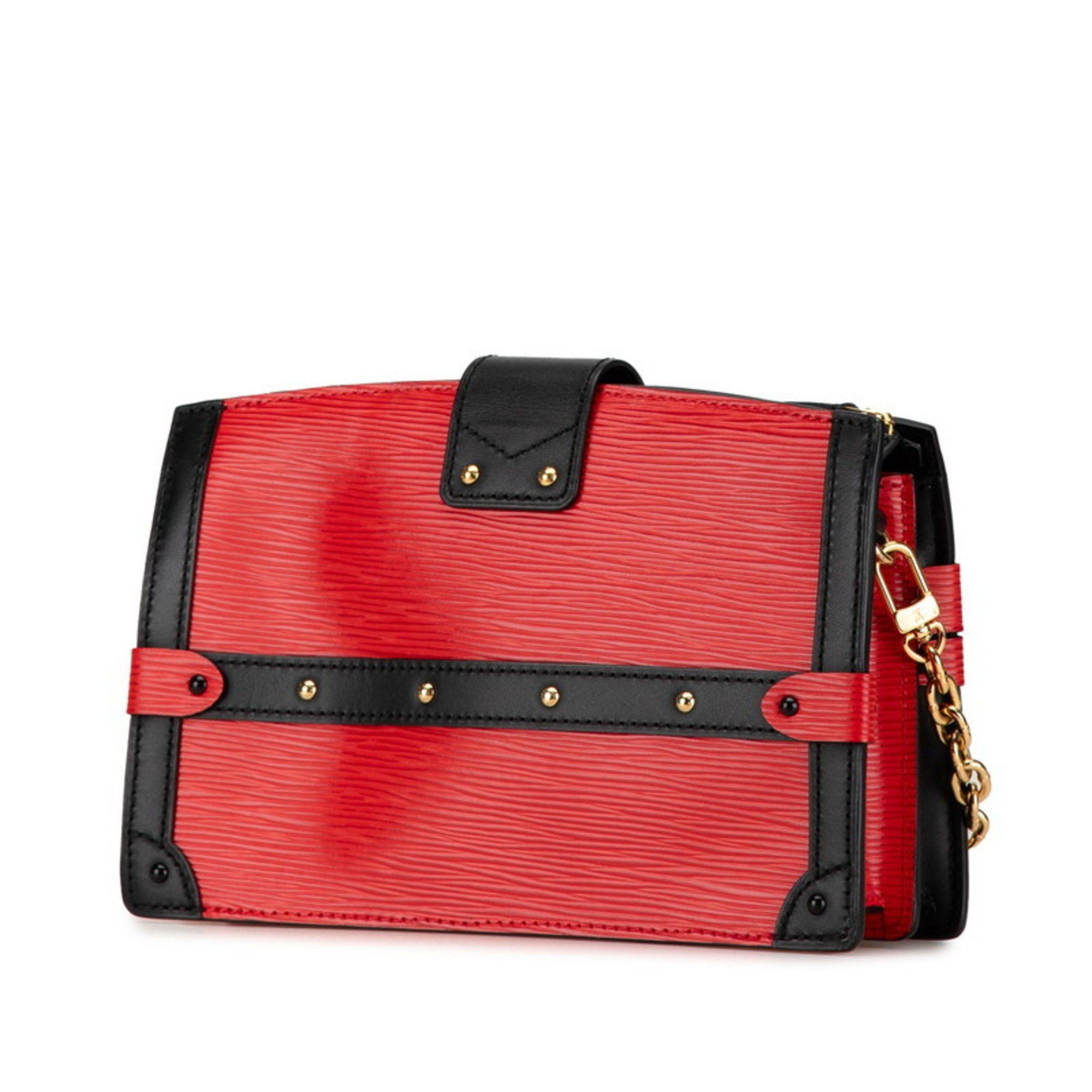 Louis Vuitton Louis Vuitton Epi Trunk Clutch Bag Shoulder M51697 Rouge Black Leather Women's LOUIS VUITTON Size ONE SIZE - 2 Thumbnail