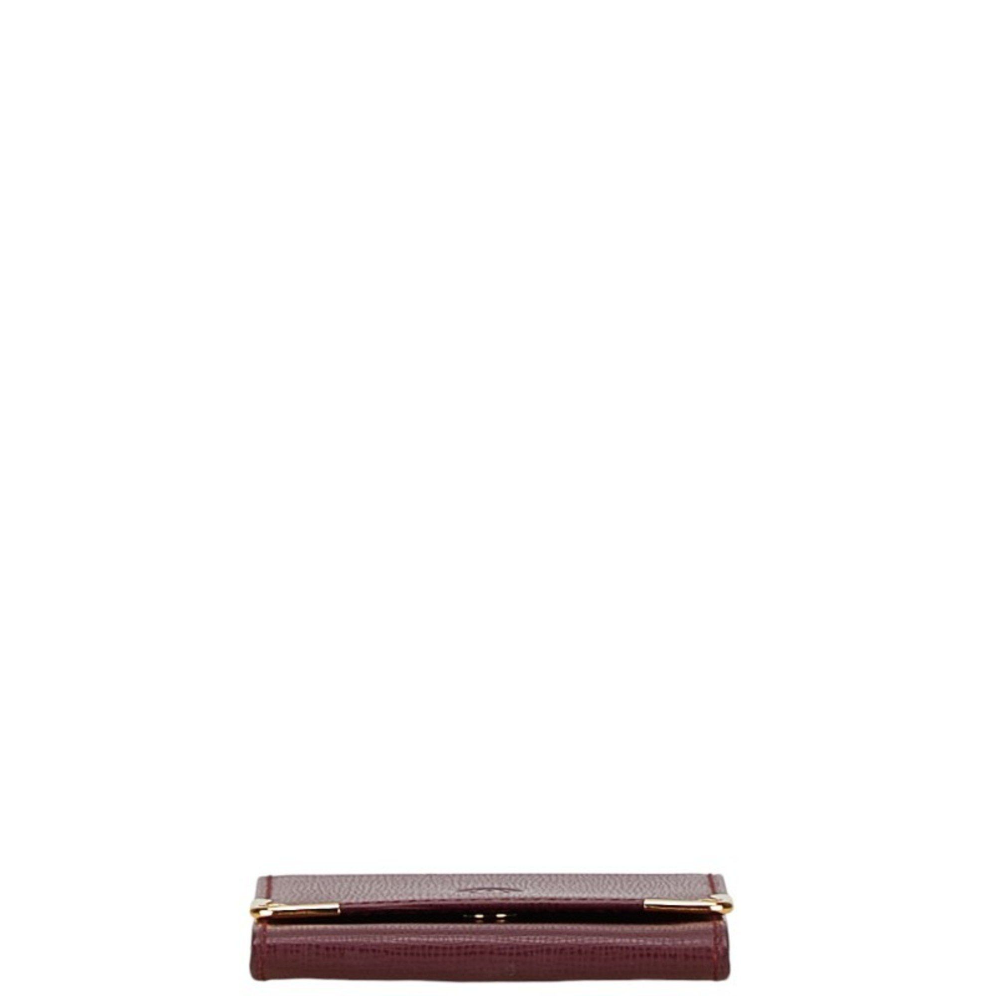 Cartier Cartier Must Line Coin Case Purse Bordeaux Wine Red Leather Women's CARTIER Size ONE SIZE - 3 Thumbnail