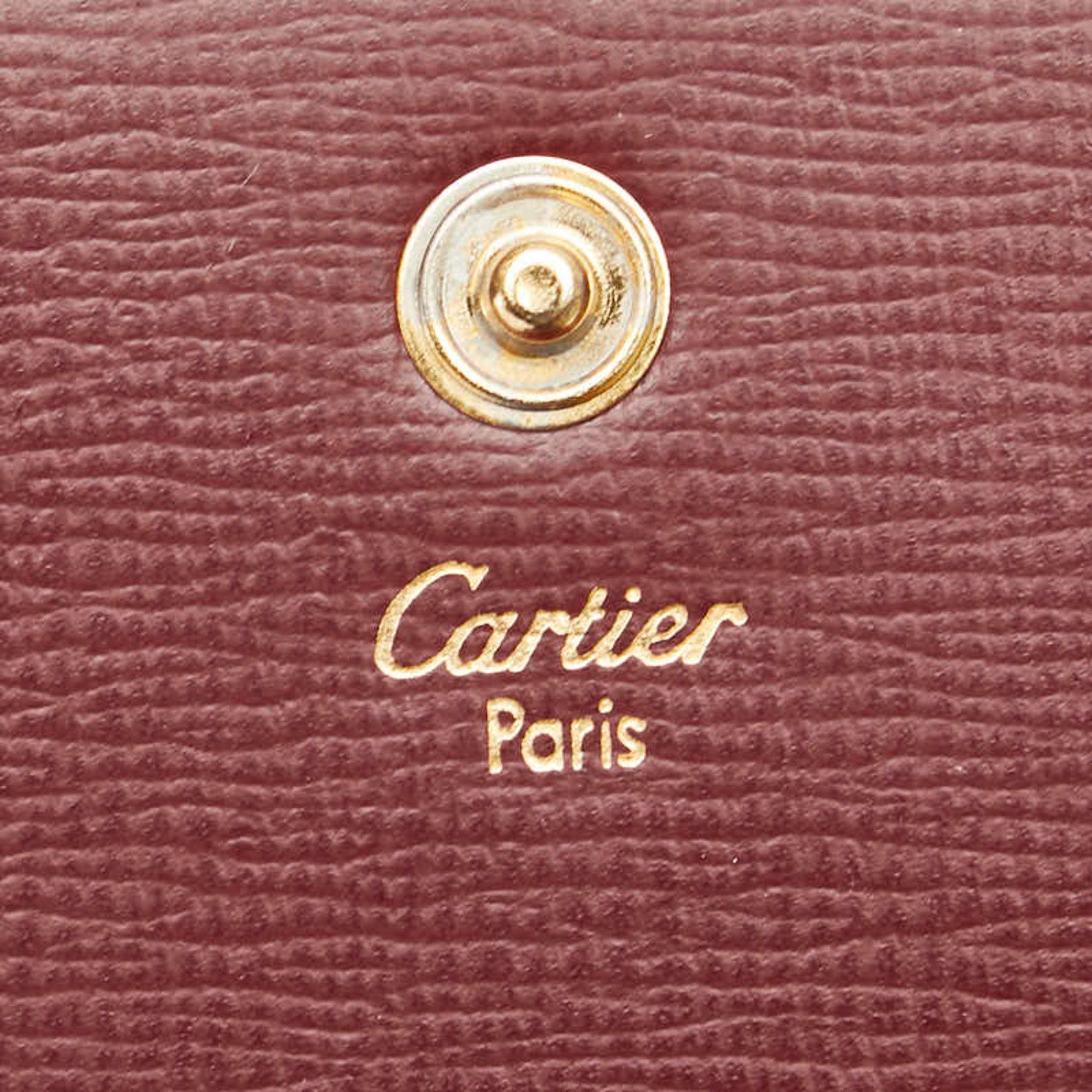 Cartier Cartier Must Line Coin Case Purse Bordeaux Wine Red Leather Women's CARTIER Size ONE SIZE - 7 Thumbnail