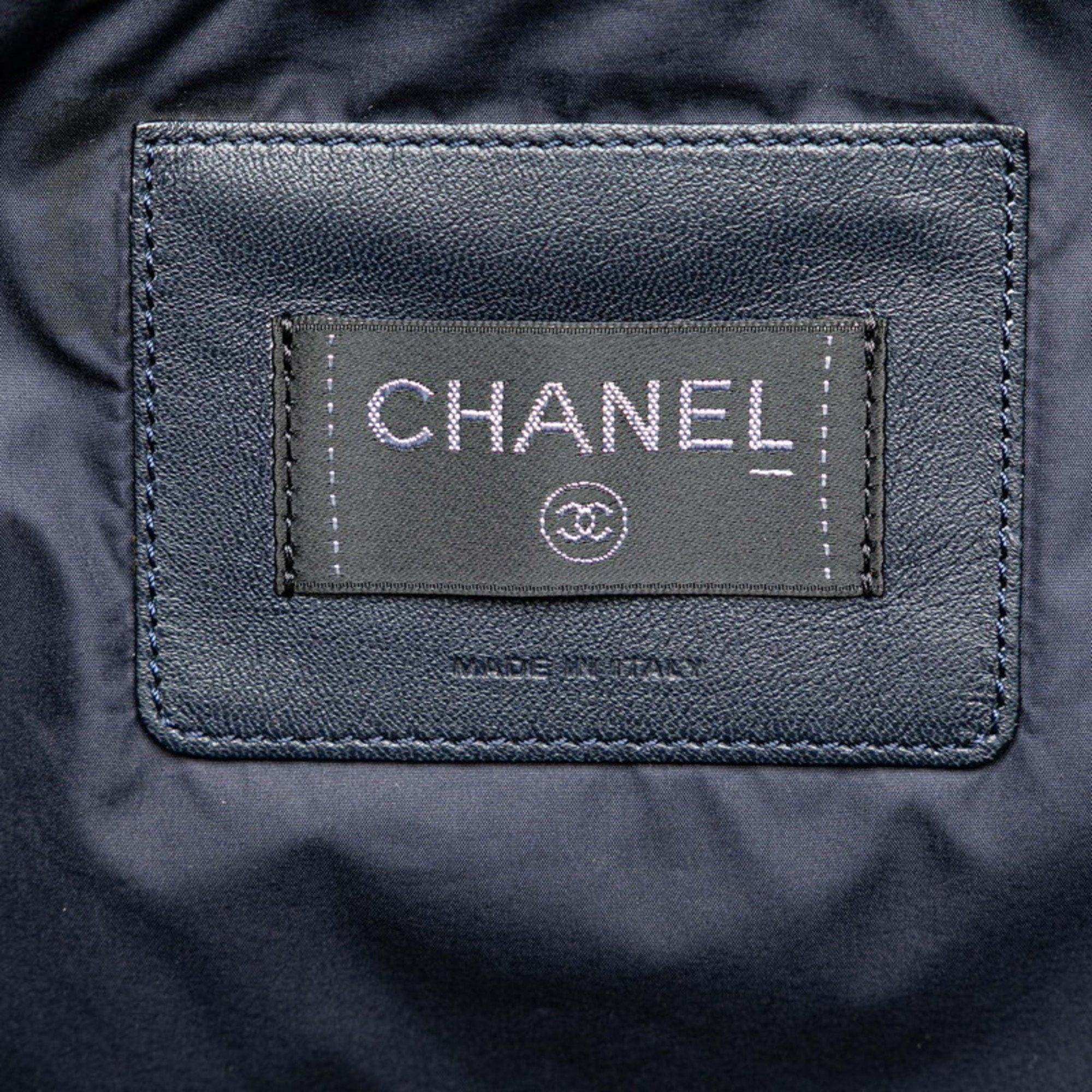 Chanel Chanel Doudone Coconneige Embossed Handbag Shoulder Bag Navy Pink Nylon Wool Women's CHANEL Size ONE SIZE - 5 Thumbnail