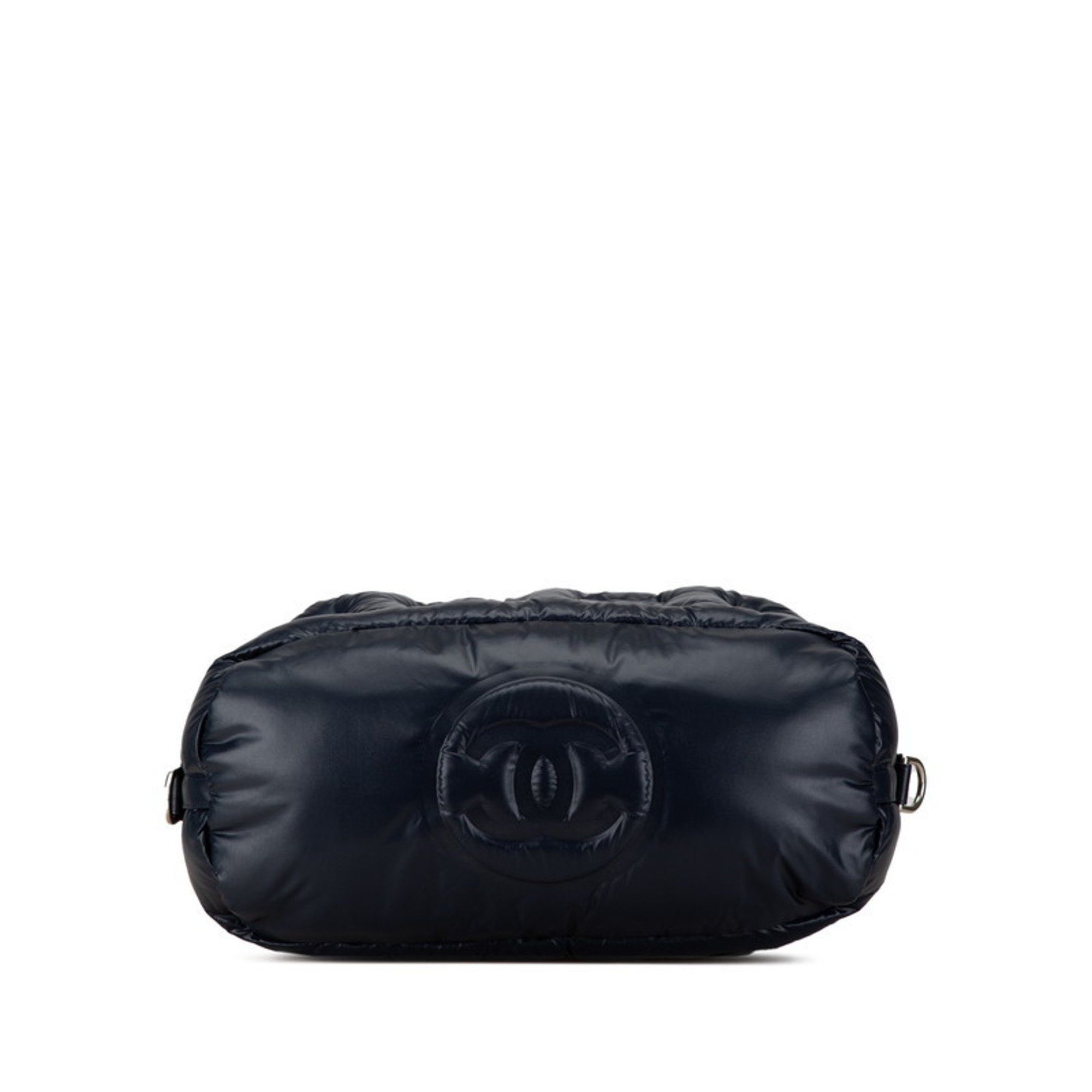 Chanel Chanel Doudone Coconneige Embossed Handbag Shoulder Bag Navy Pink Nylon Wool Women's CHANEL Size ONE SIZE - 3 Thumbnail