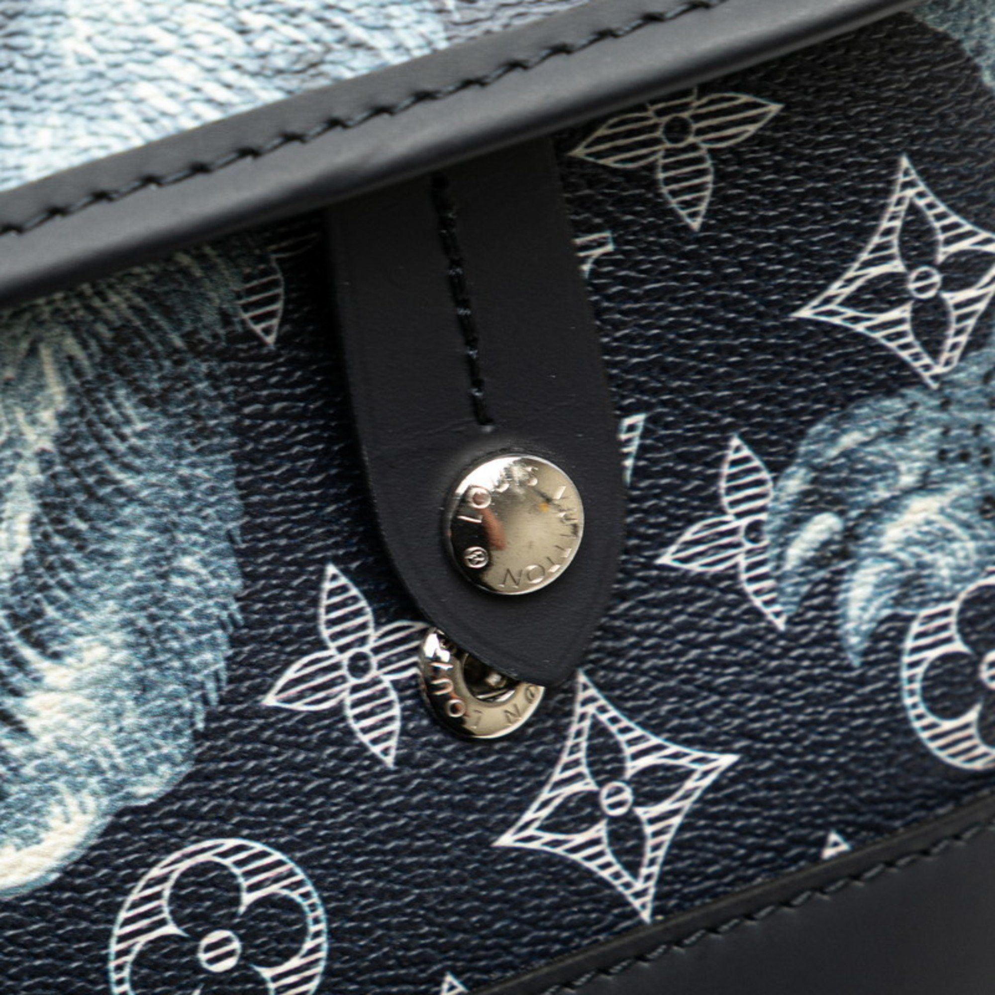 Louis Vuitton Louis Vuitton Monogram Savannah PM Chapman Brothers Bag M54248 Navy PVC Leather Men's LOUIS VUITTON Size ONE SIZE - 4 Thumbnail