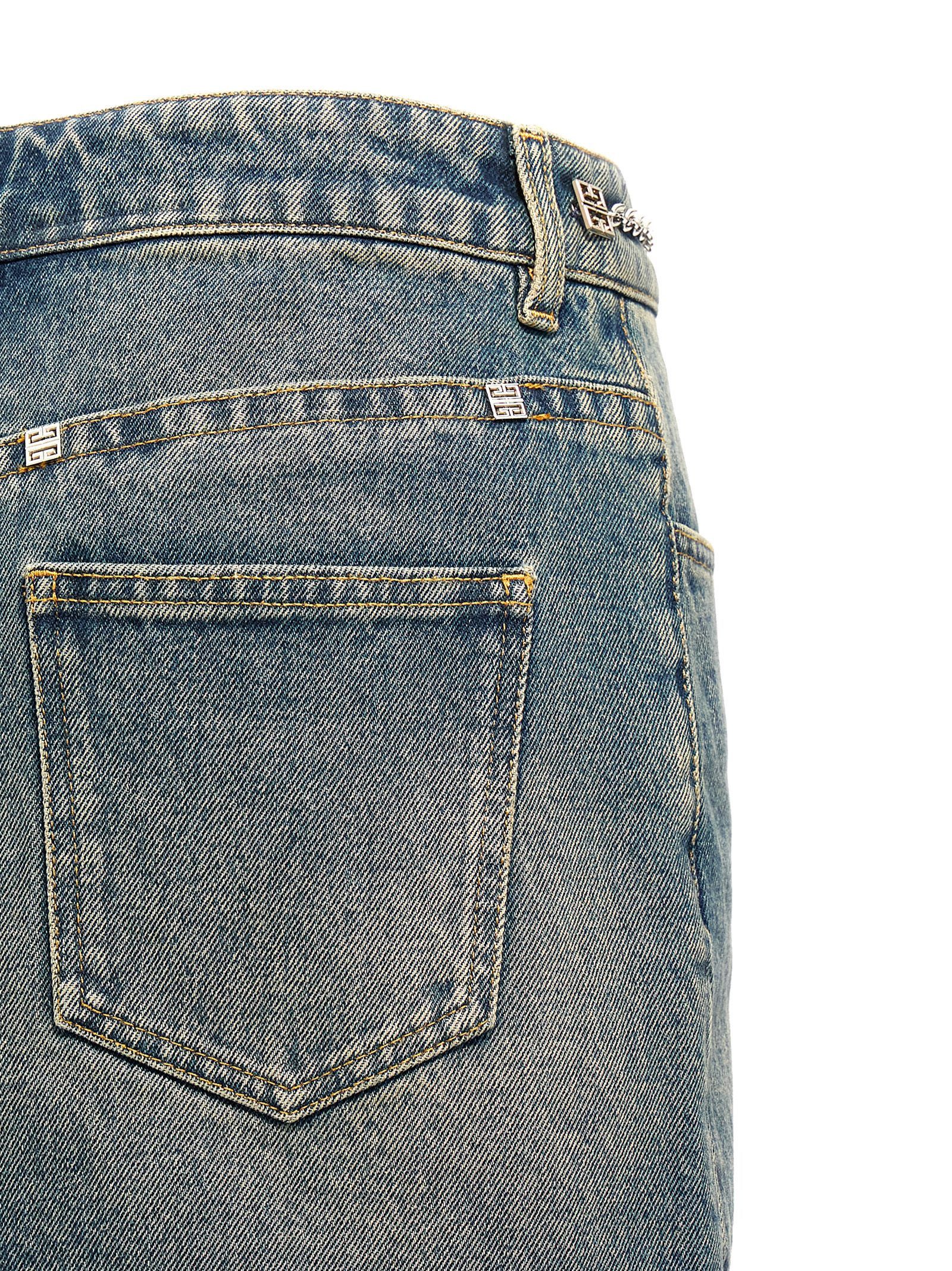 Givenchy Denim Mini Skirt Size 26" / US 2 / IT 38 - 4 Thumbnail