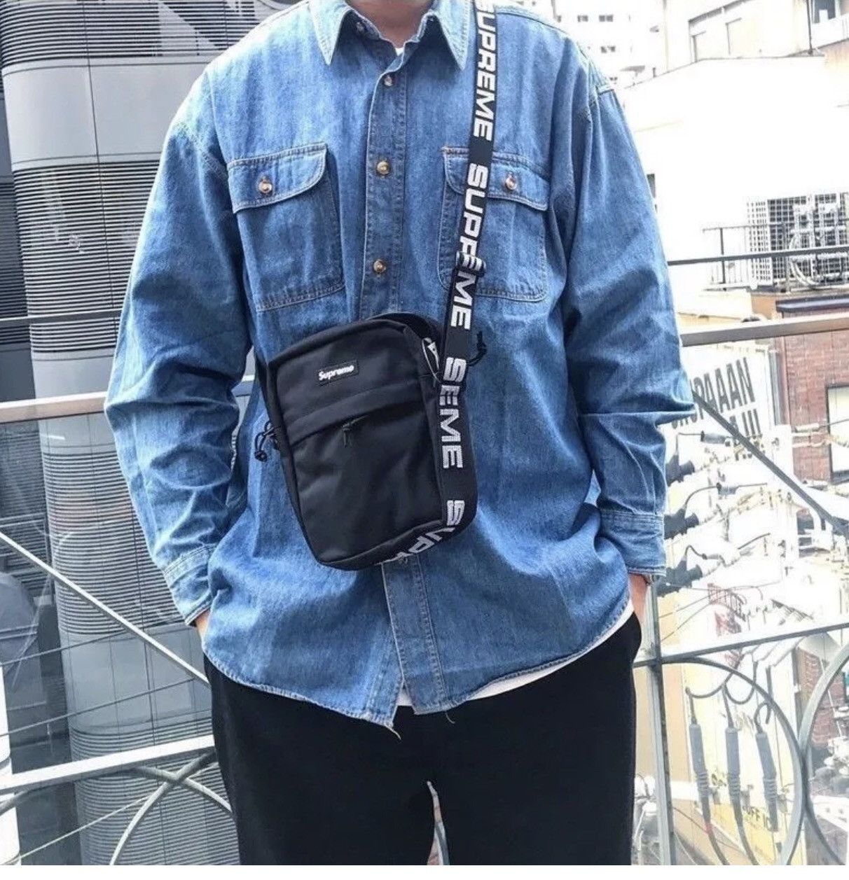 18ss supreme shoulder bag best sale