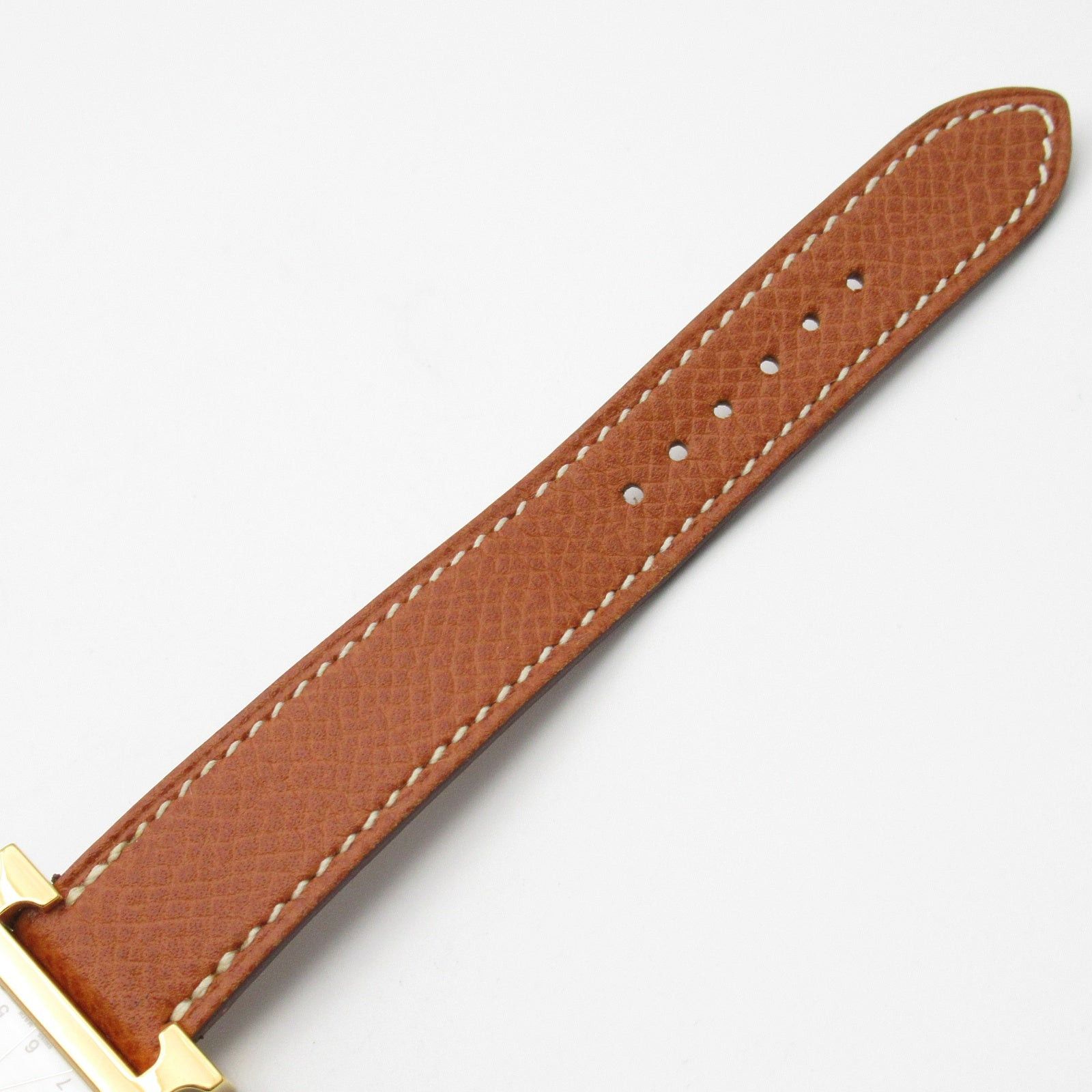 Hermes Hermes H Watch Women Quartz Gp (Gold Plated) Leather Belt White Size ONE SIZE - 14 Thumbnail